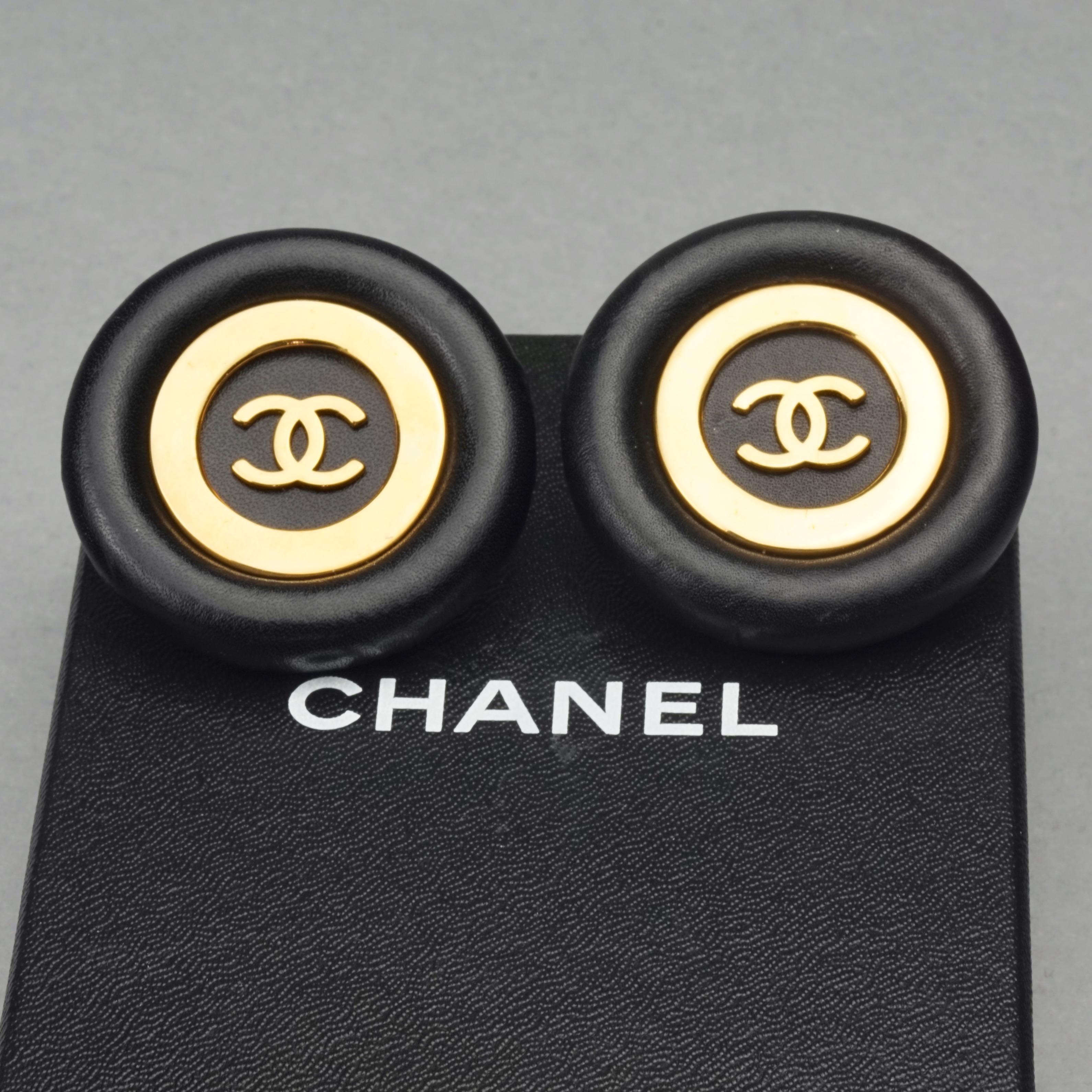 chanel lambskin earrings