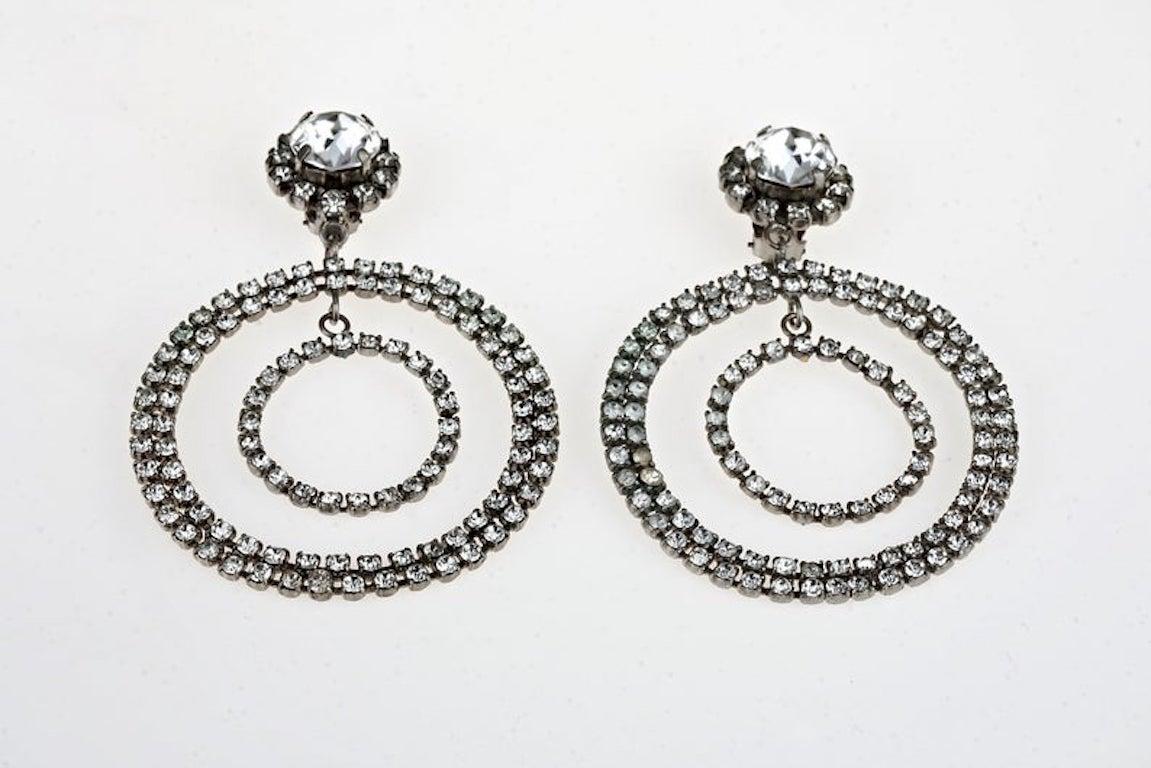 chanel double hoop earrings