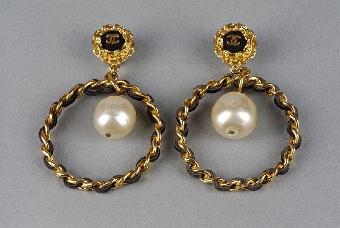 vintage chanel hoop earrings