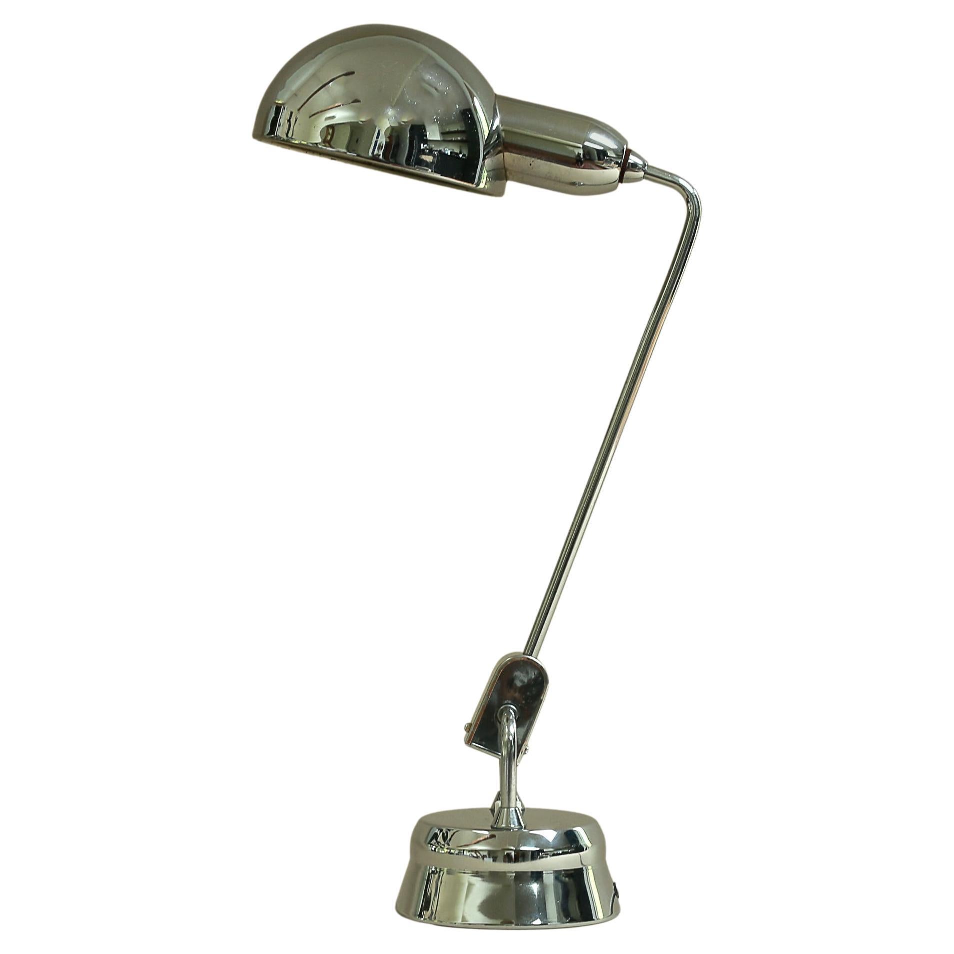 Lampada da tavolo vintage Jumo 600 Chrome - Anni '40 - '50 Mid Century Modern in vendita