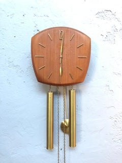 Vintage Junghans Pendulum Wall Clock in Oak Veneer from the 1960s