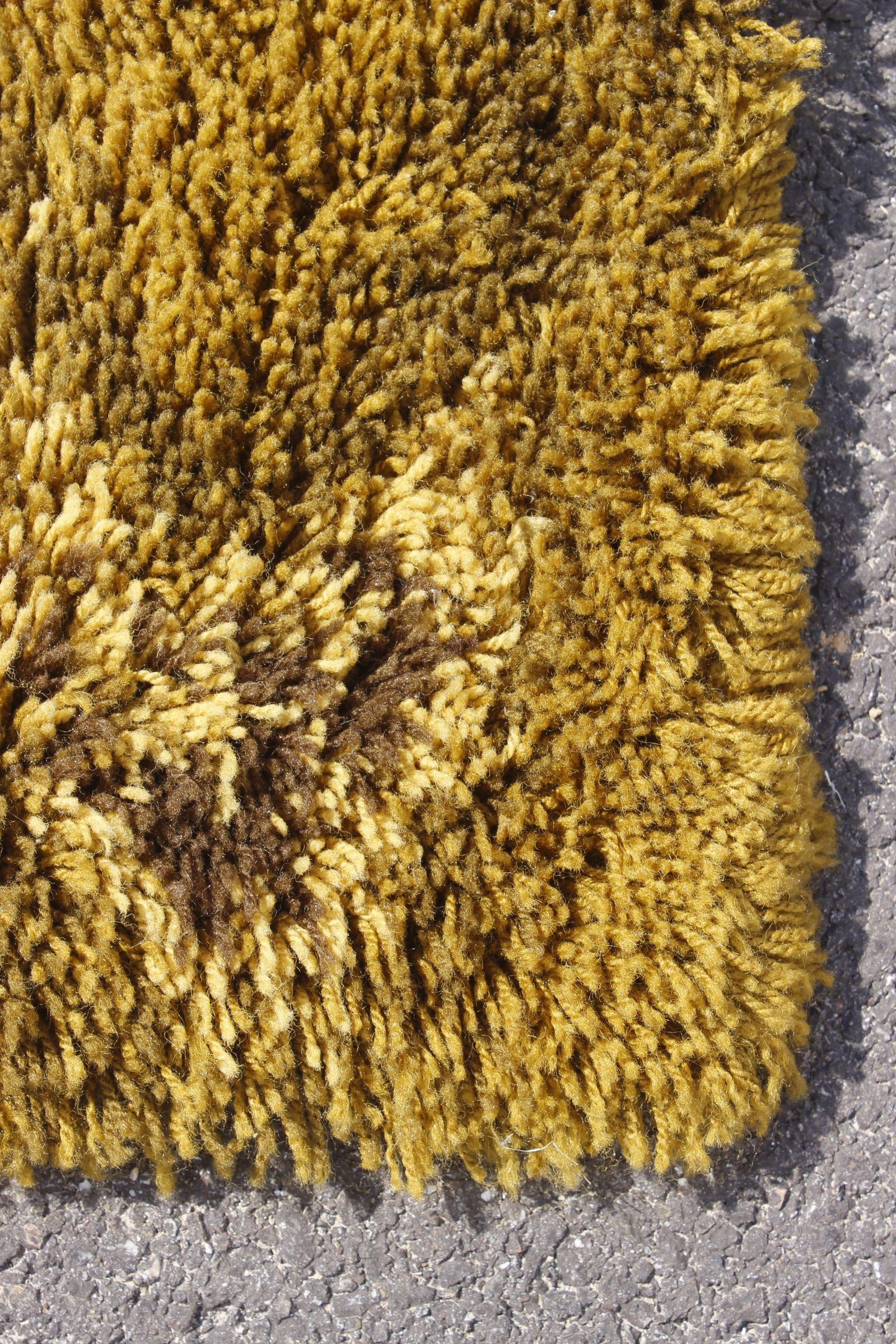 Tissage Tapis vintage Junghans en laine shaggy 1970 en vente