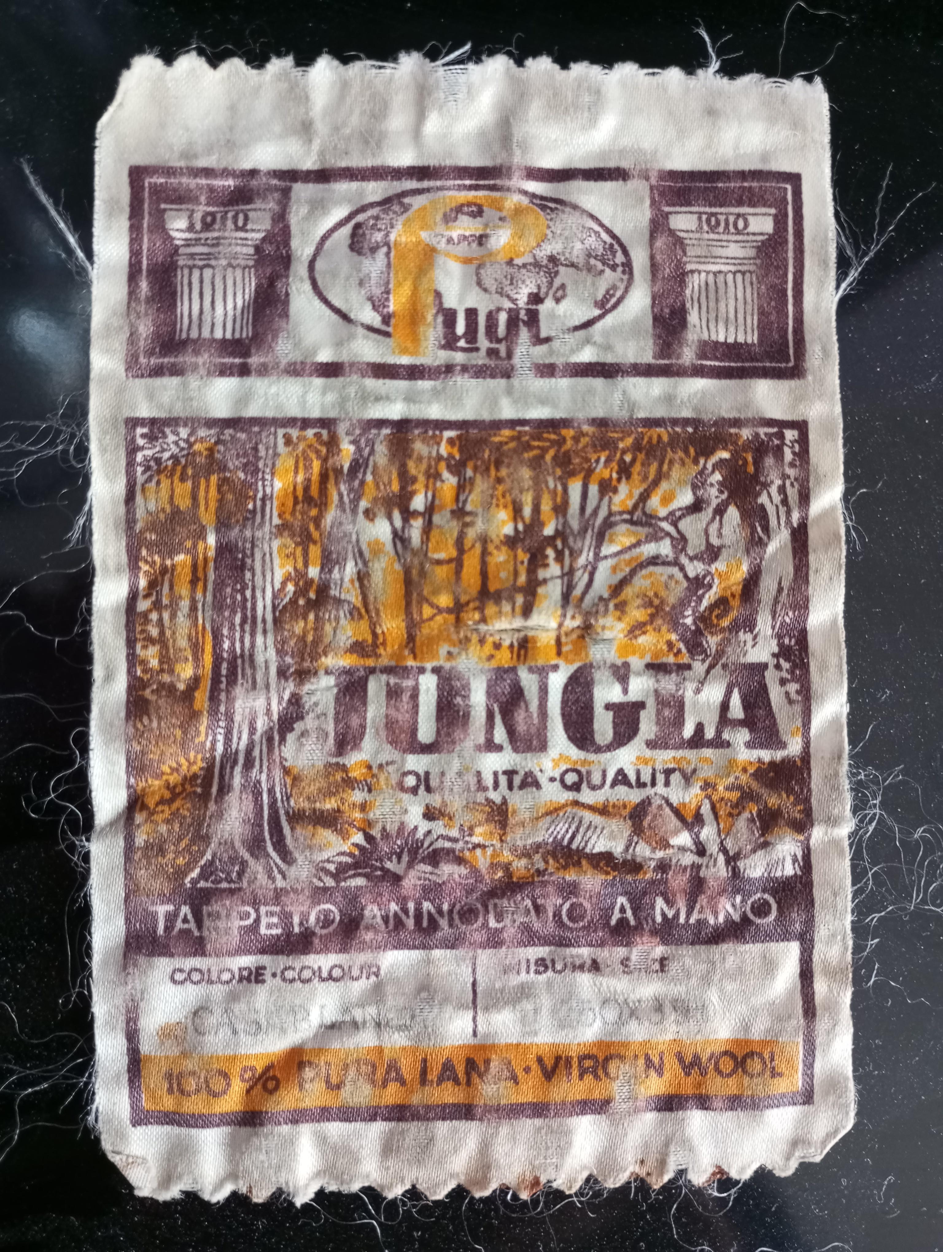 Vintage Jungle series wool rug from Italy For Sale 3