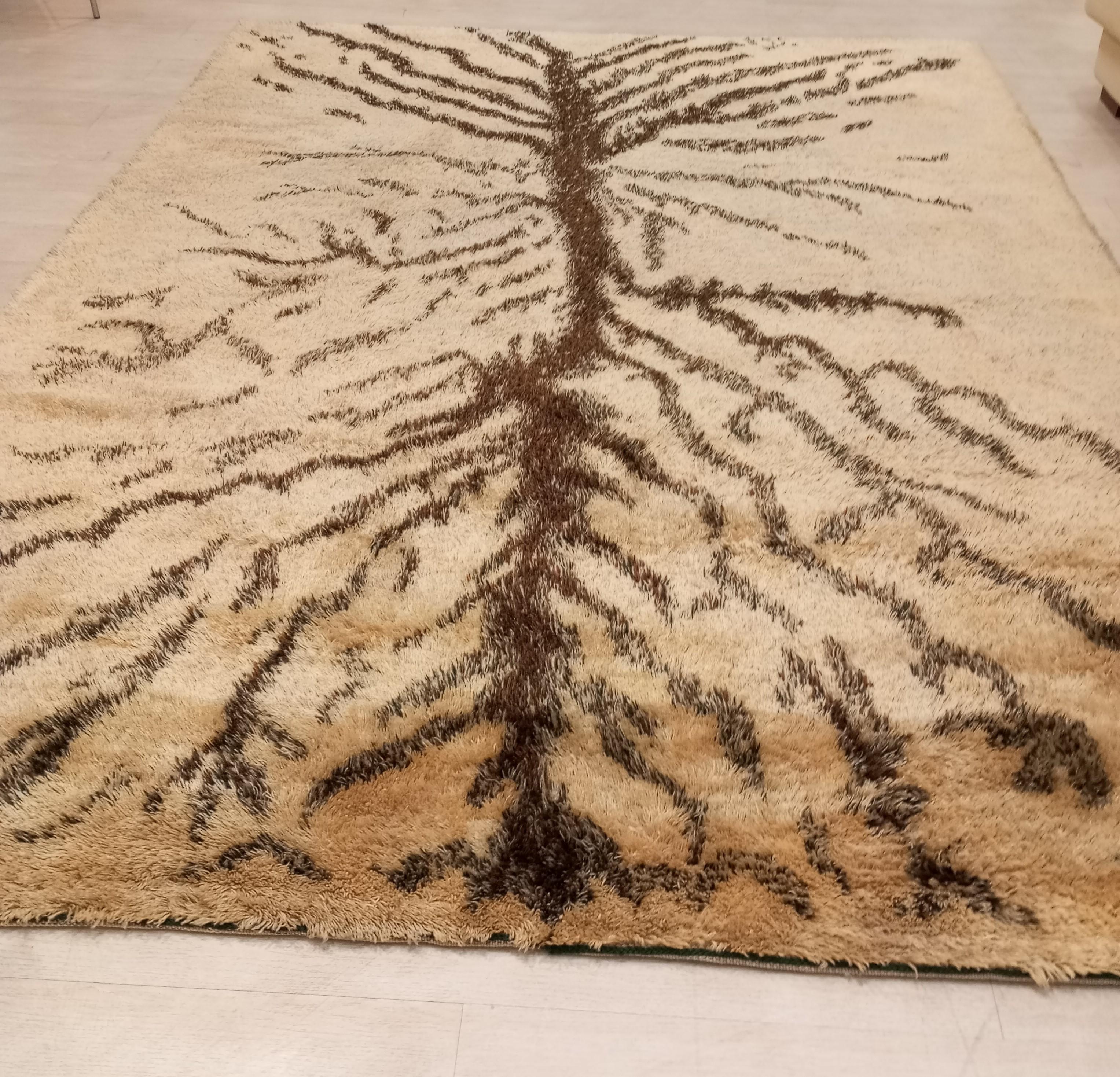 Wool Vintage Jungle series wool rug from Italy  For Sale