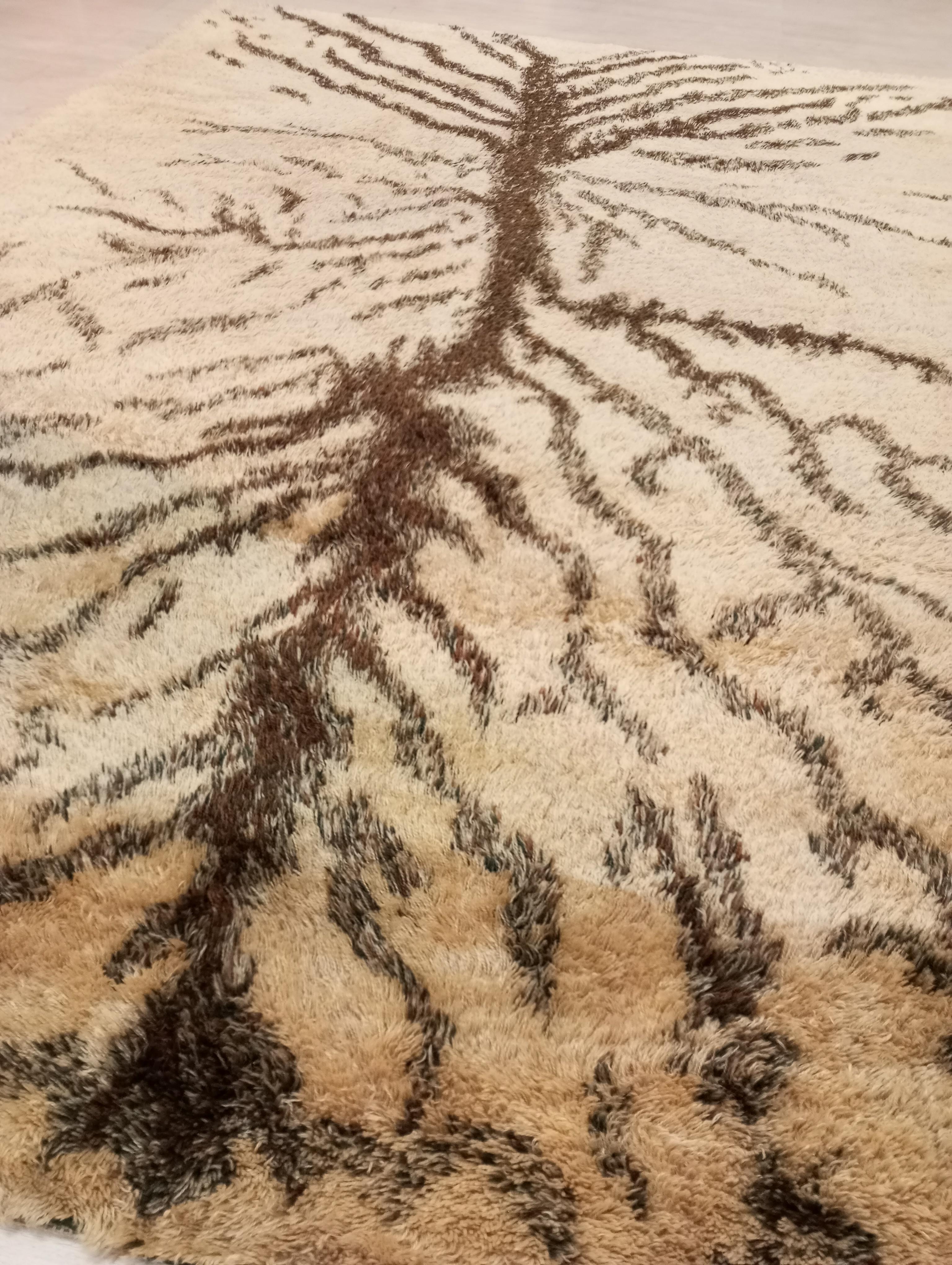Vintage Jungle series wool rug from Italy For Sale 2