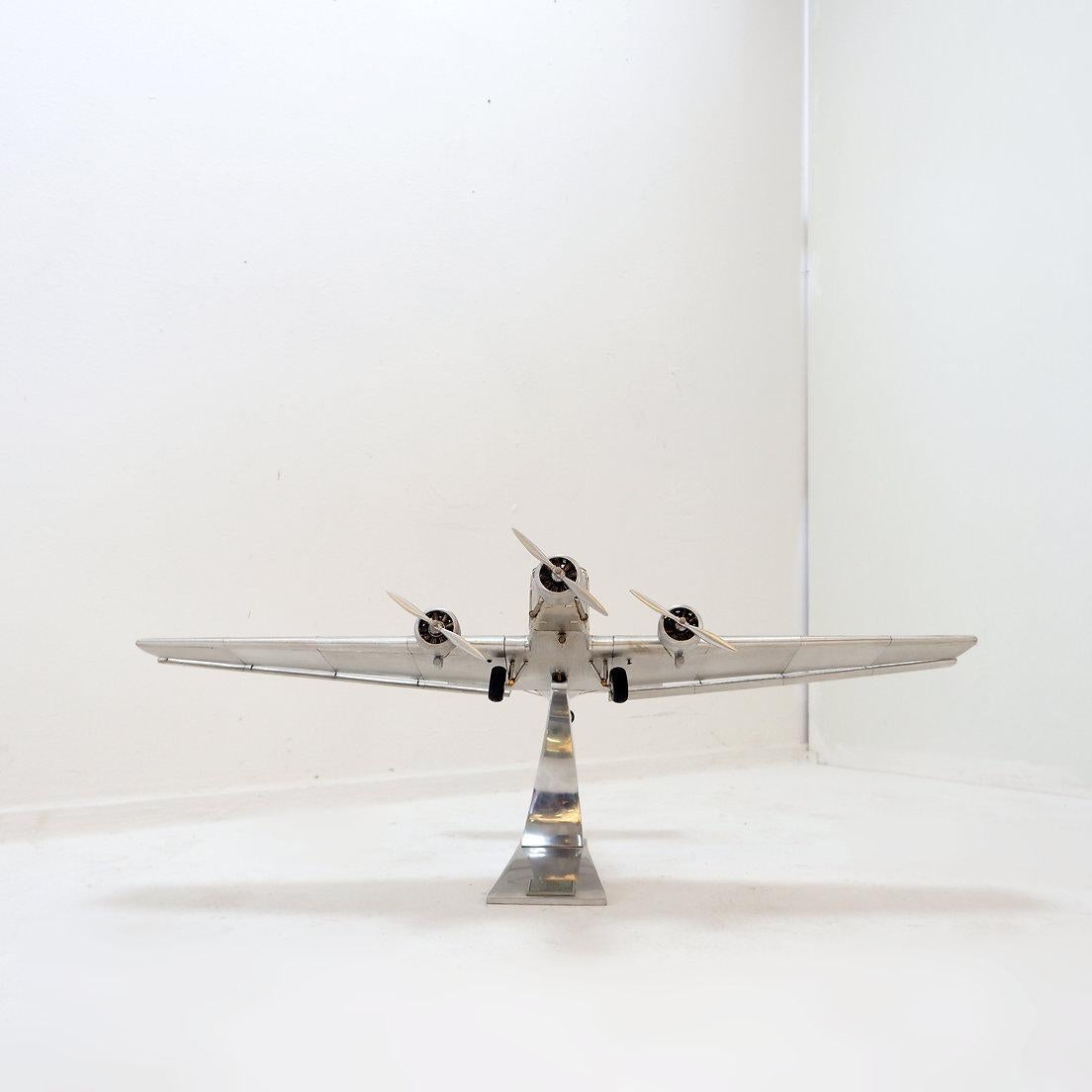 Aluminium Maquette d'avion de bureau Vintage 