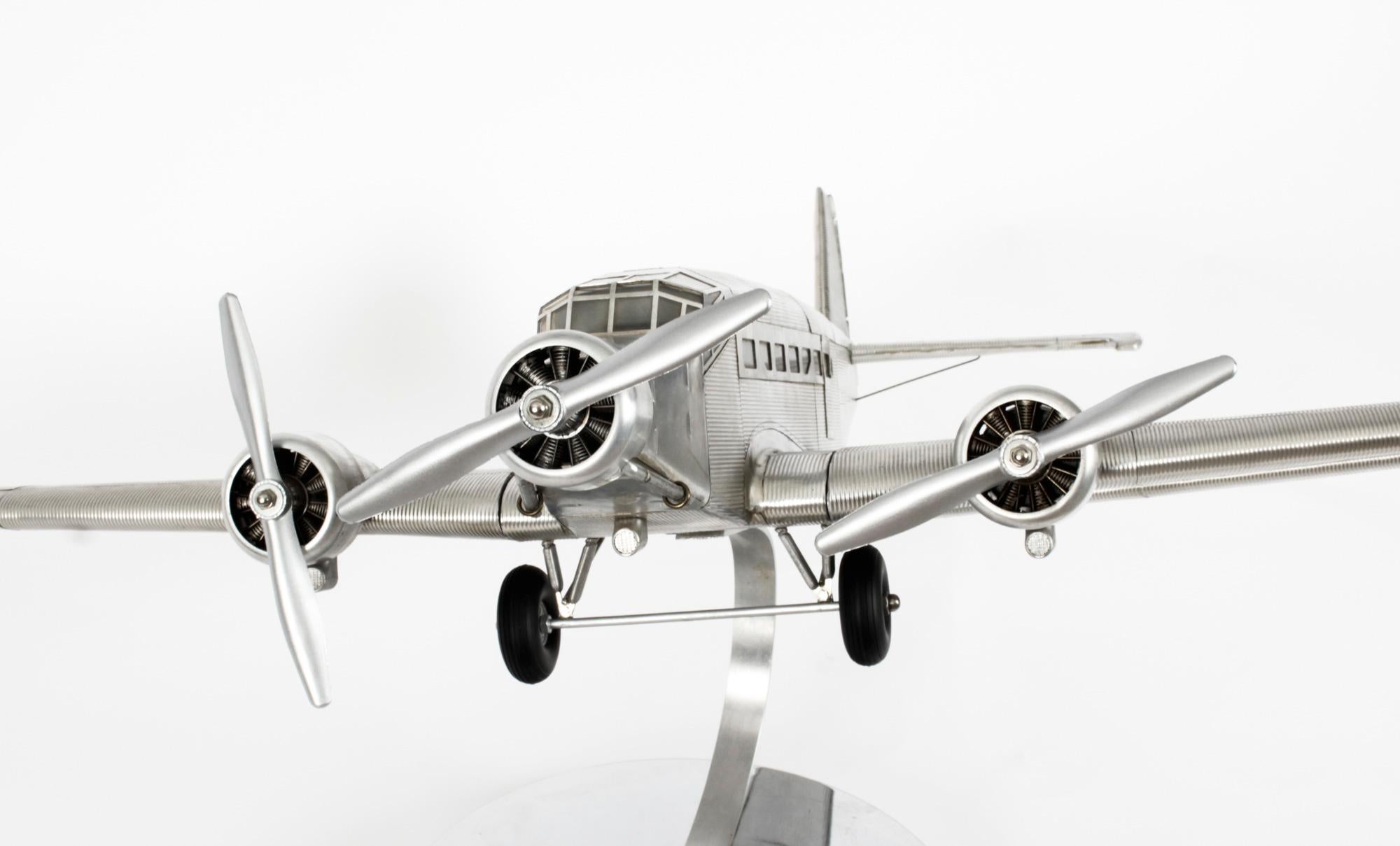 Vintage Junkers Ju 52 Model Aircraft Mid 20th Century 5