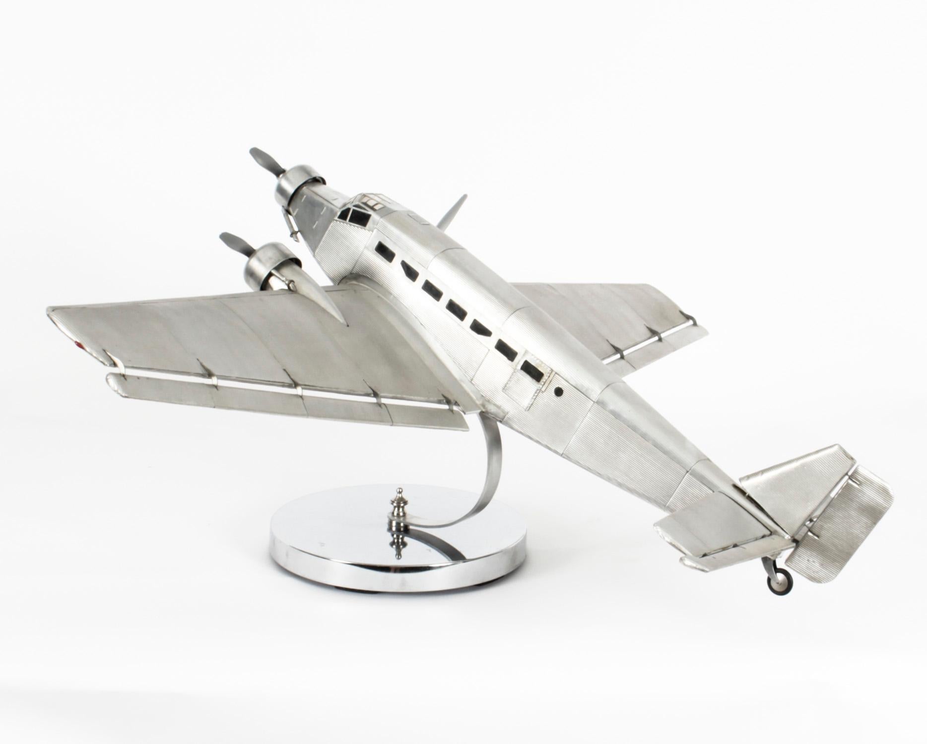 Vintage Junkers Ju 52 Model Aircraft Mid 20th Century 3