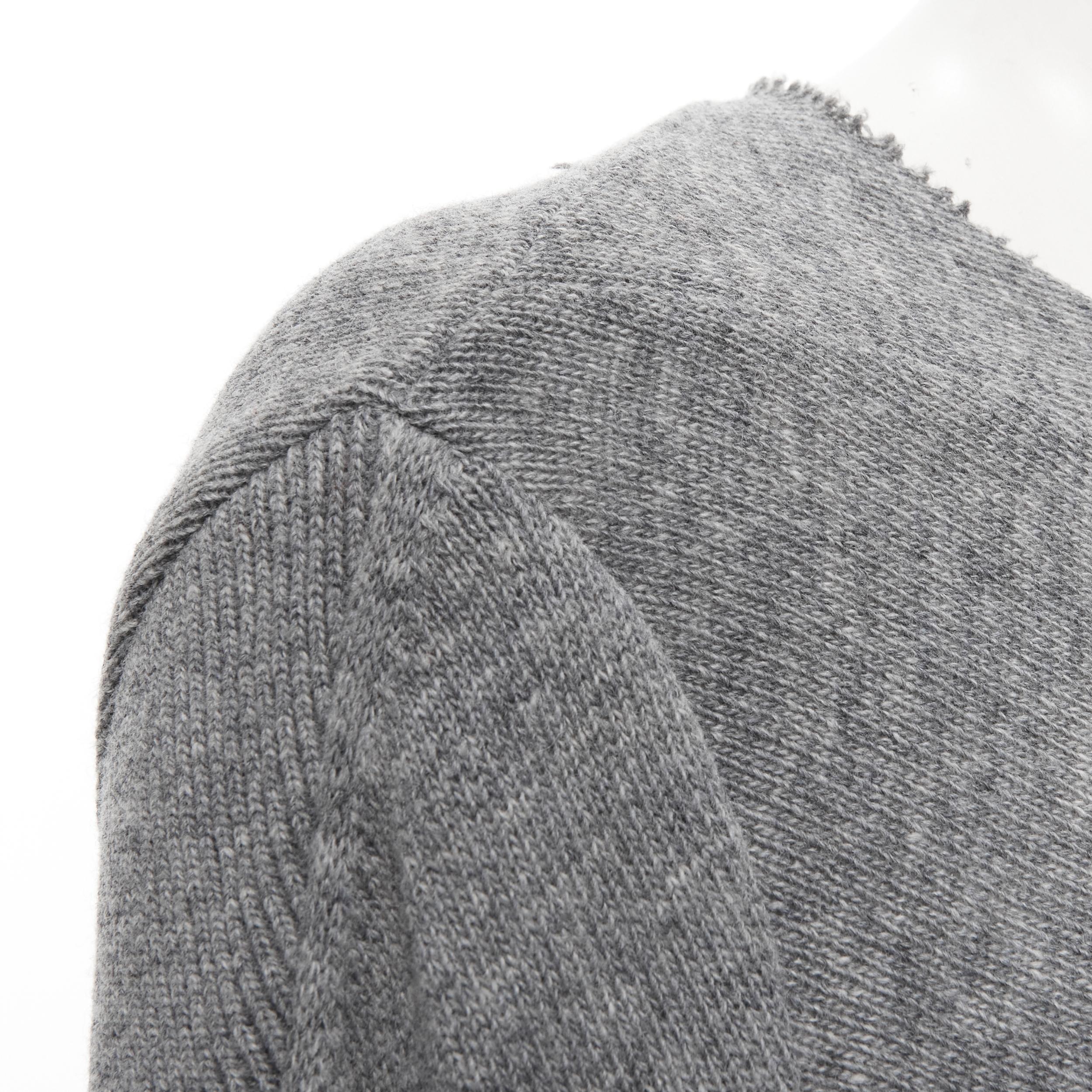 Gray vintage JUNYA WATANABE 1992 grey wool deconstructed extra long sleeve sweater For Sale