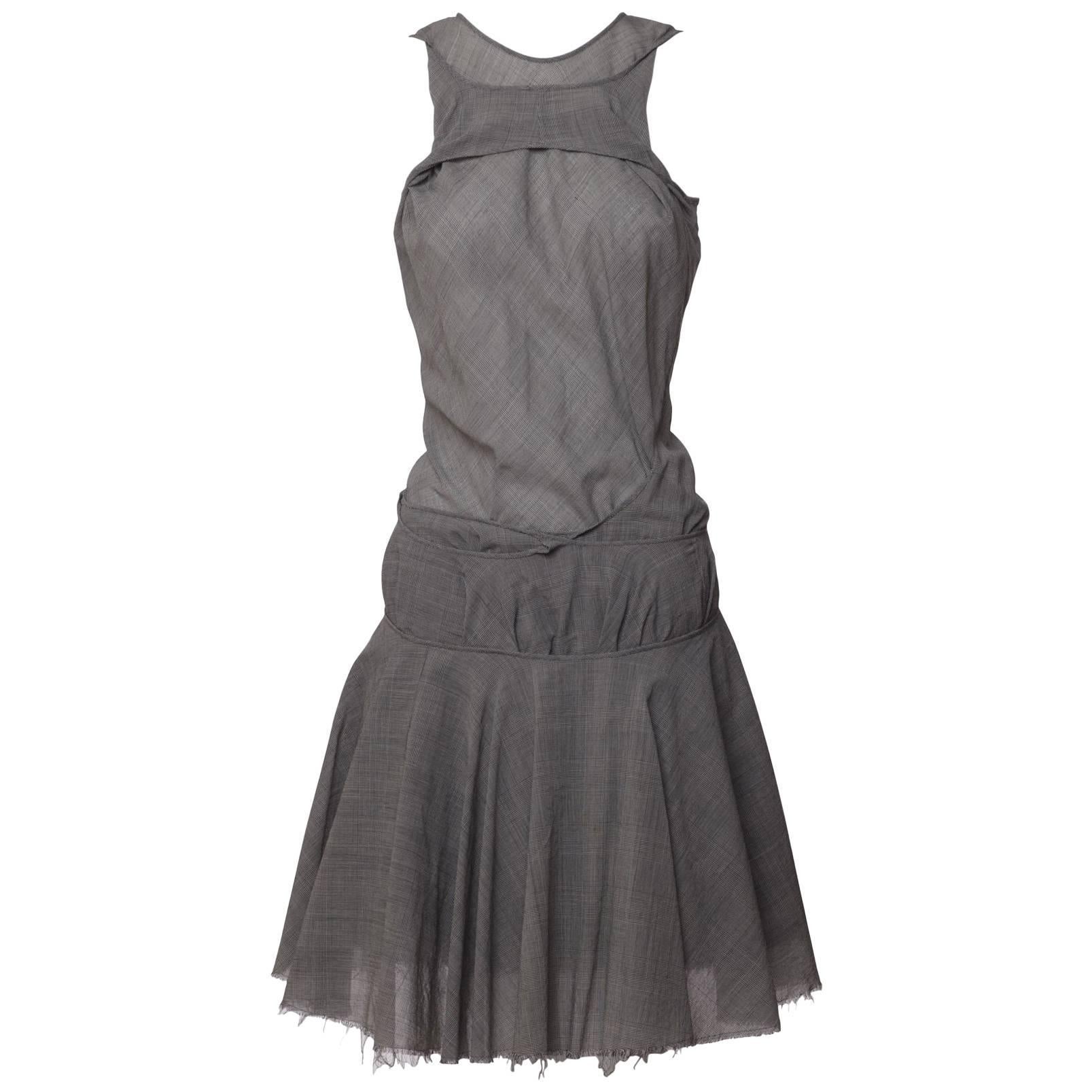Vintage Junya Watanabe Comme des Garçons Cutout Plaid Dress, Size S