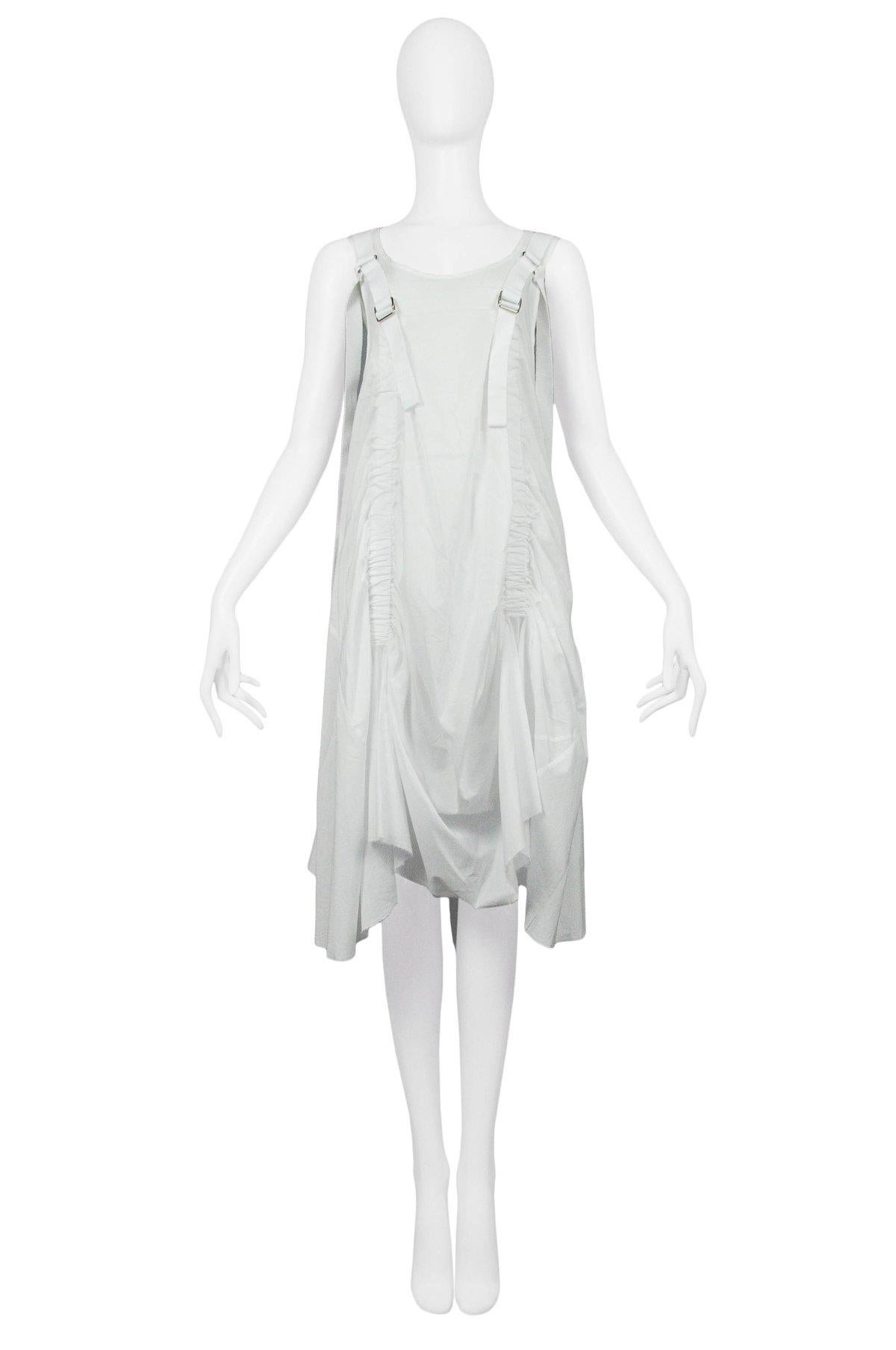 Gray Vintage Junya Watanabe White Parachute Backpack Dress 2003