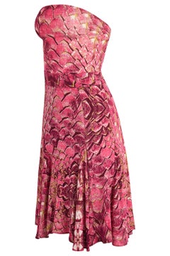 Vintage Just Cavalli S/S 2007 Pink Animal Print Skirt Co-Ord Set