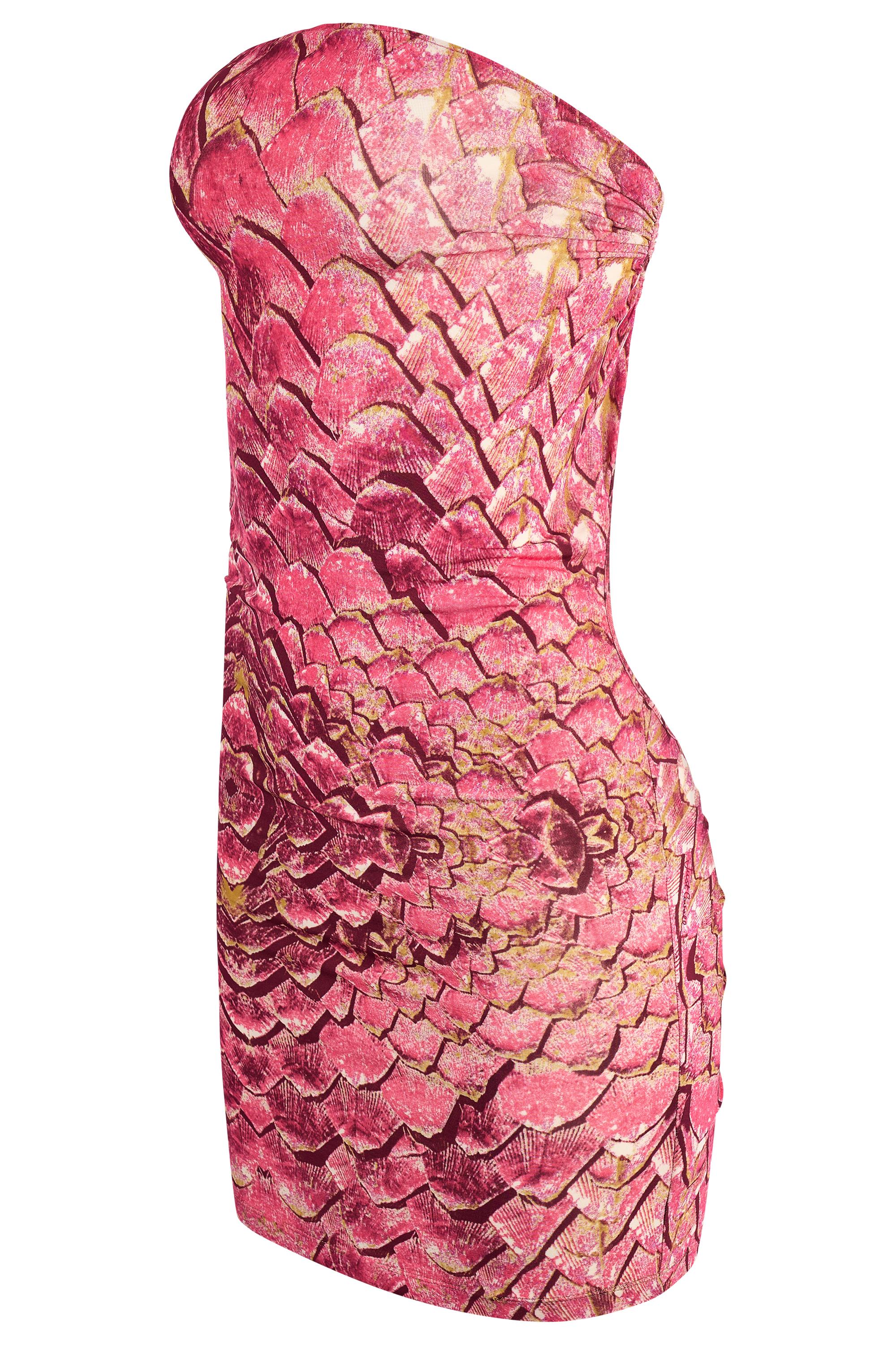 Femenino o masculino Conjunto Vintage Just Cavalli S/S 2007 Falda Rosa Estampado Animal en venta