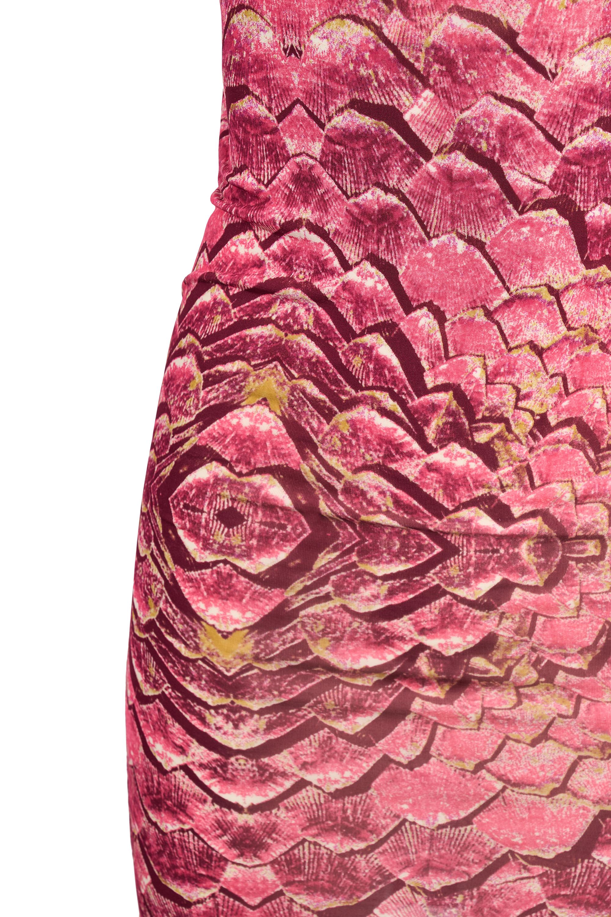 Conjunto Vintage Just Cavalli S/S 2007 Falda Rosa Estampado Animal en venta 3