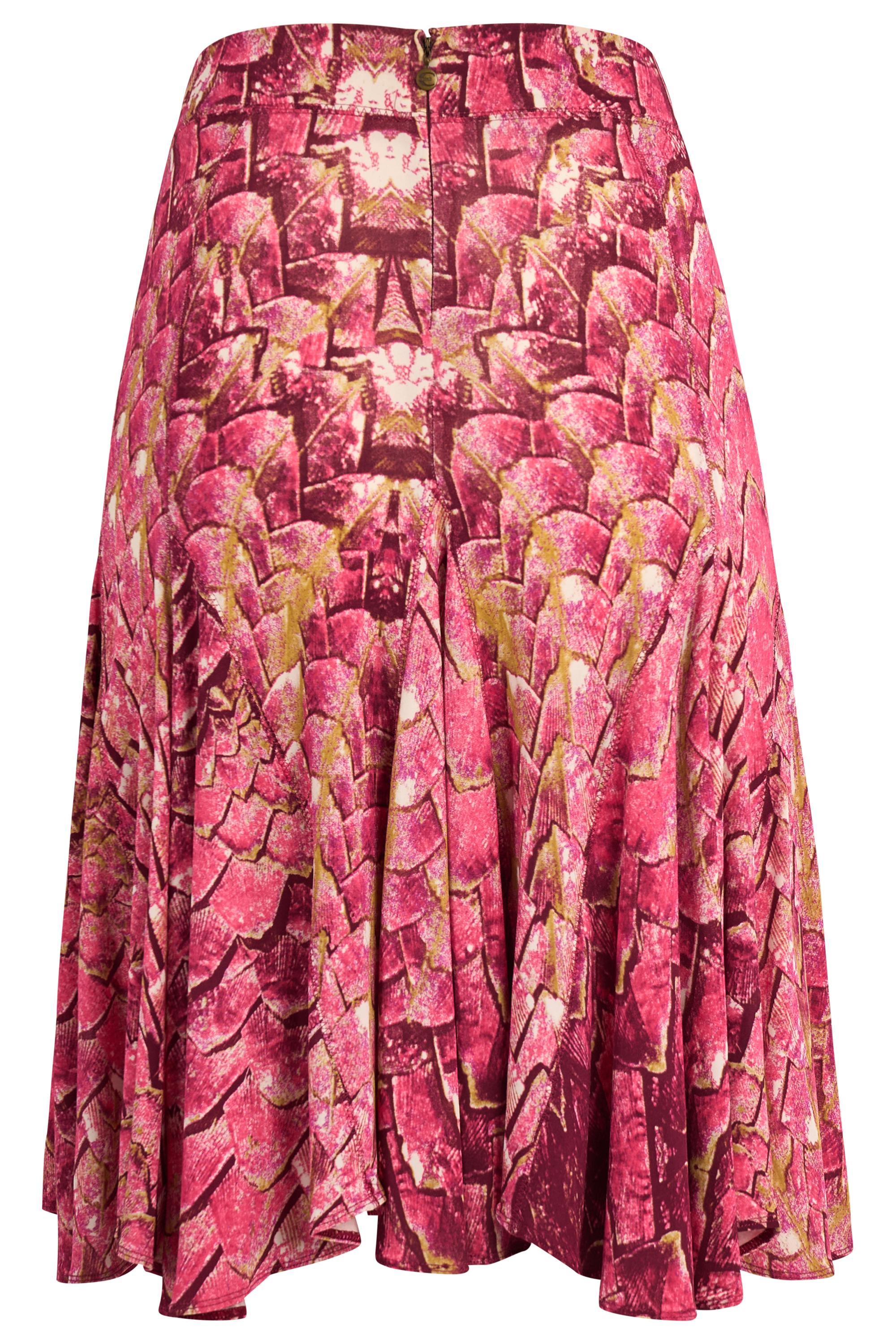 Conjunto Vintage Just Cavalli S/S 2007 Falda Rosa Estampado Animal en venta 4