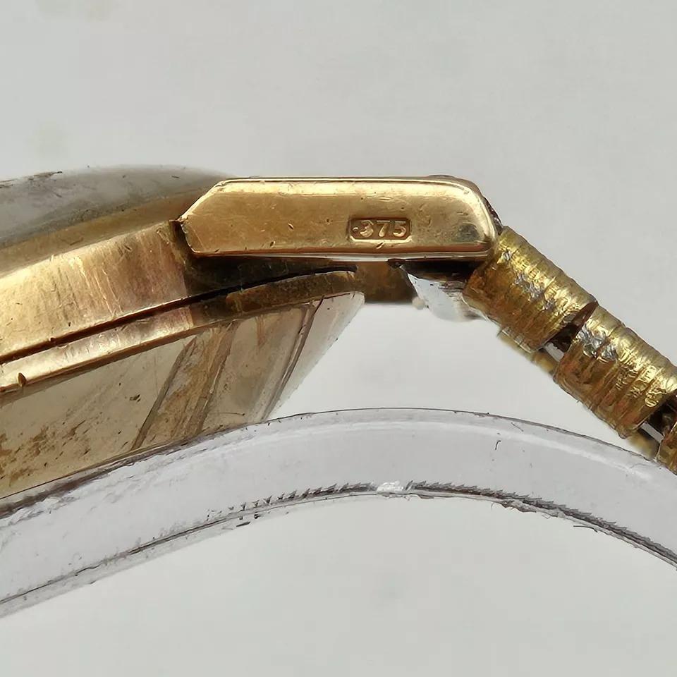 Vintage JW Benson London W1 9ct Gold Gents Wristwatch 17 Jewels For Sale 2