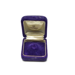 Vintage K. Mikimoto Ginza Tokyo Pearl or Ring Box, Purple Velvet