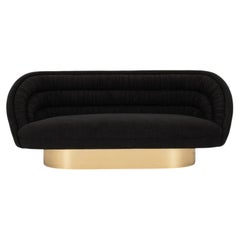 Vintage Kagan Charcoal Cashmere Crescent Sofa