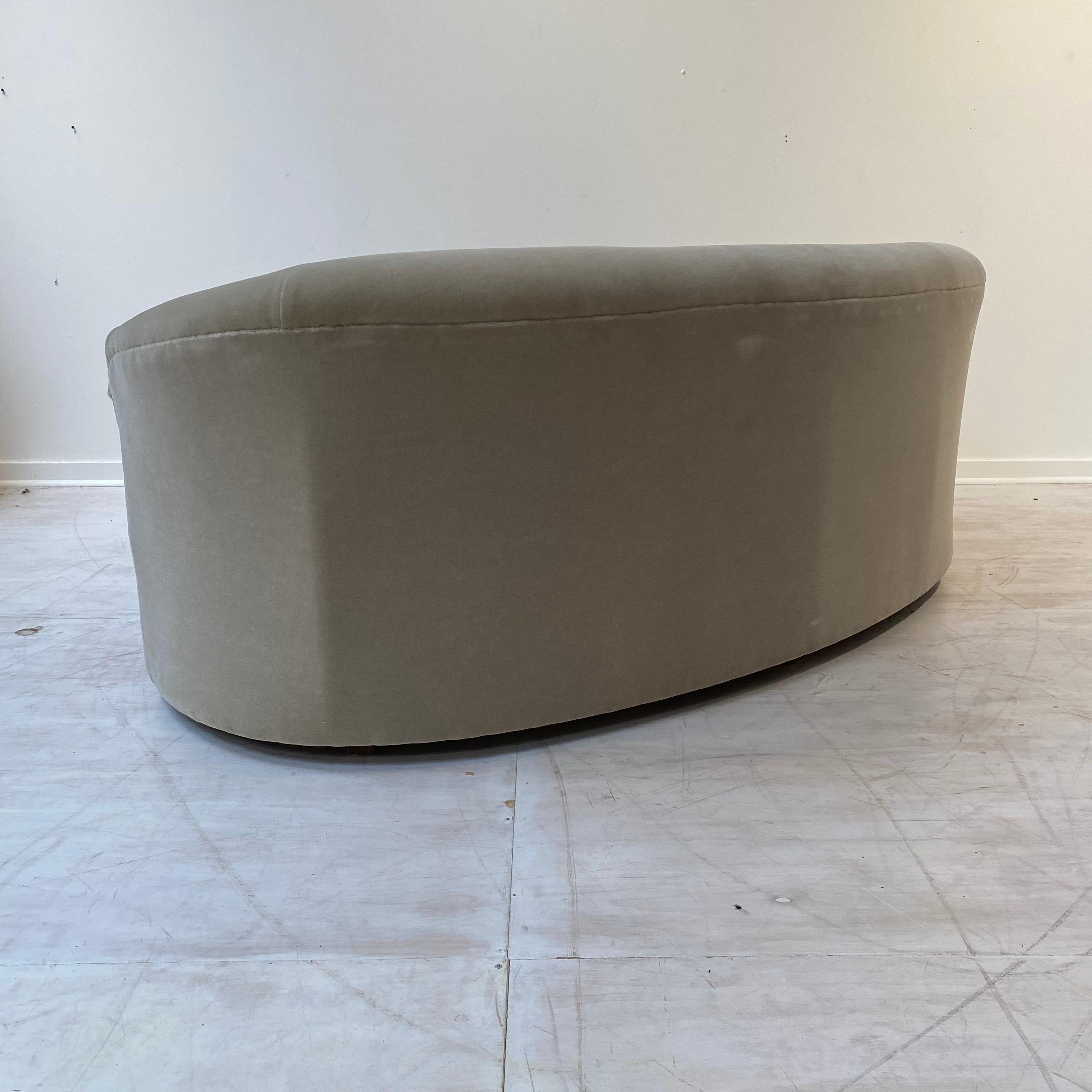 retro curved sofa