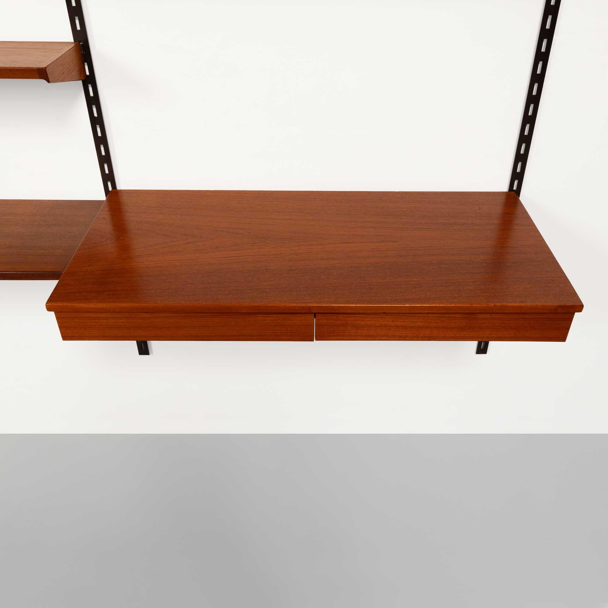 Vintage Kai Kristansen Teak Wand System mit Schreibtisch (20. Jahrhundert) im Angebot