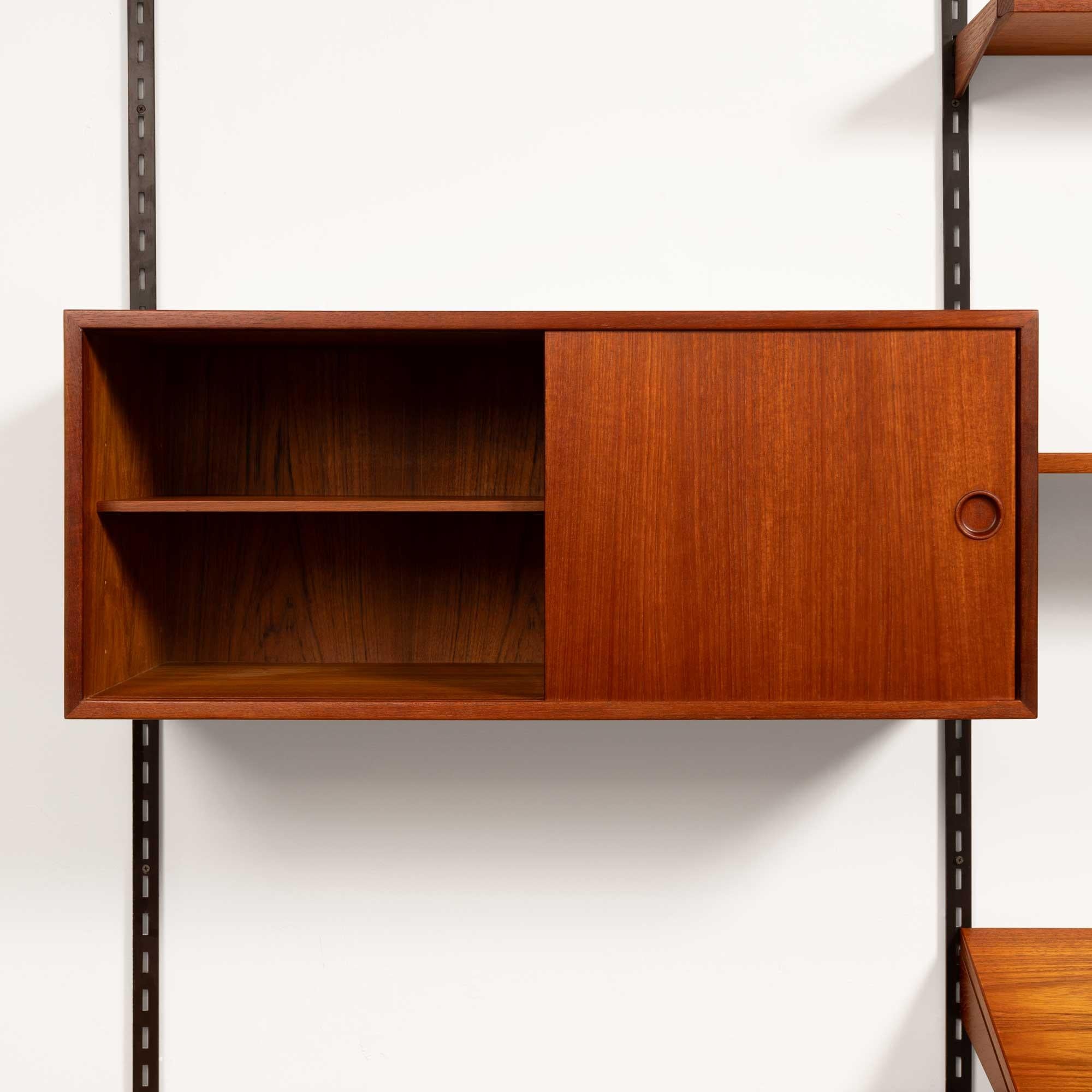Vintage Kai Kristansen Teak Wall System w/Glass Cabinet 3
