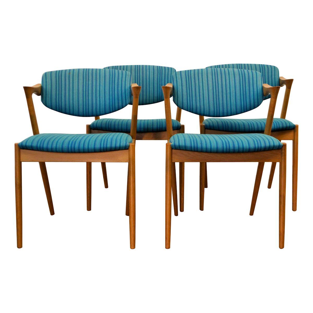 Vintage Kai Kristiansen #42 Oak Dining Chairs In Good Condition In Panningen, NL