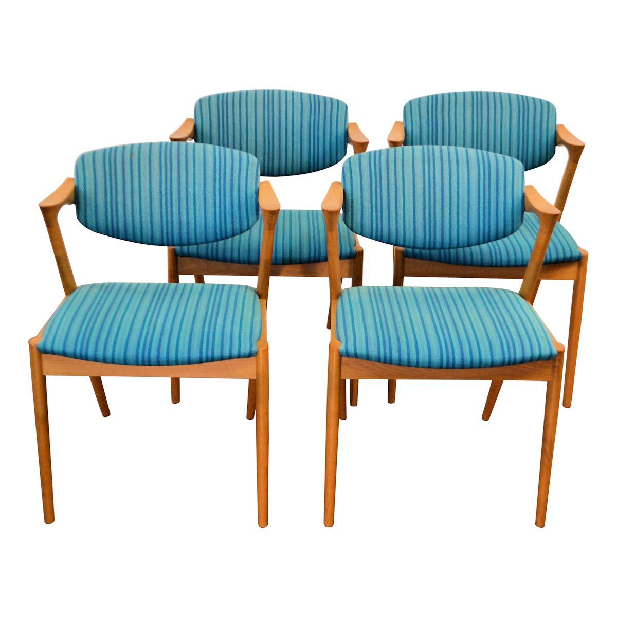 20th Century Vintage Kai Kristiansen #42 Oak Dining Chairs