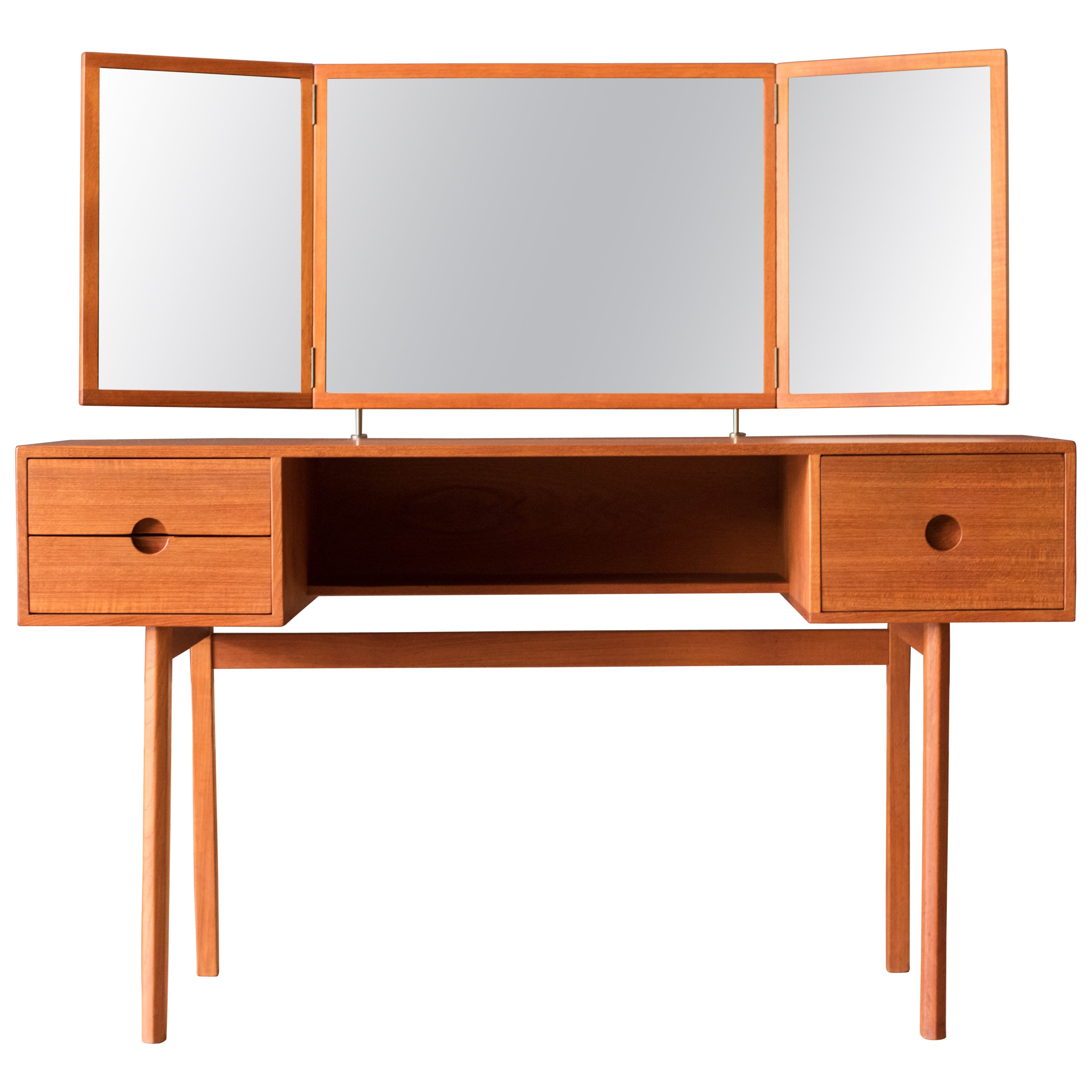 Vintage Kai Kristiansen Danish Modern Teak Vanity for Aksel Kjersgaard For Sale