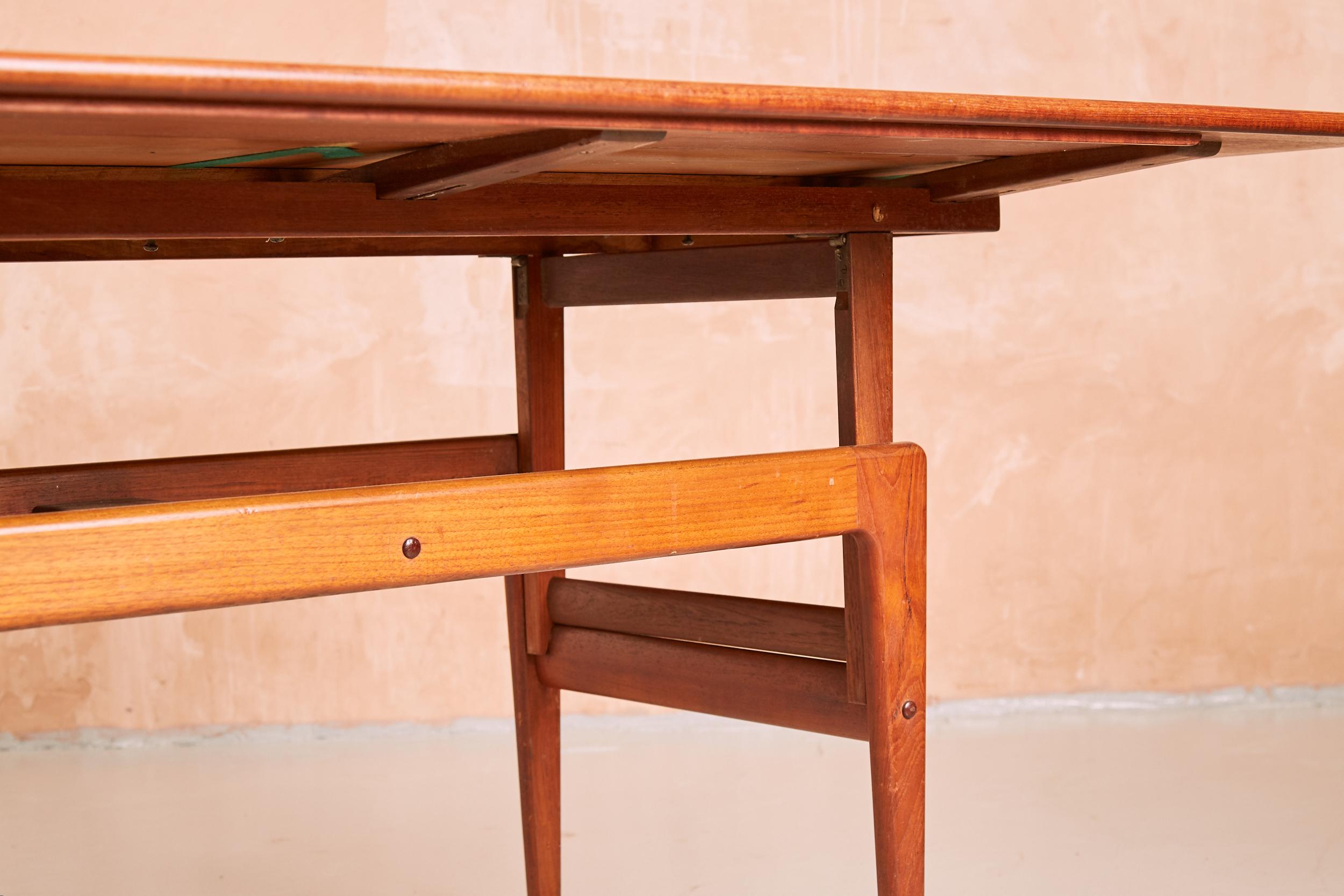 Vintage Kai Kristiansen Elevator Table Mid Century Danish Teak 9