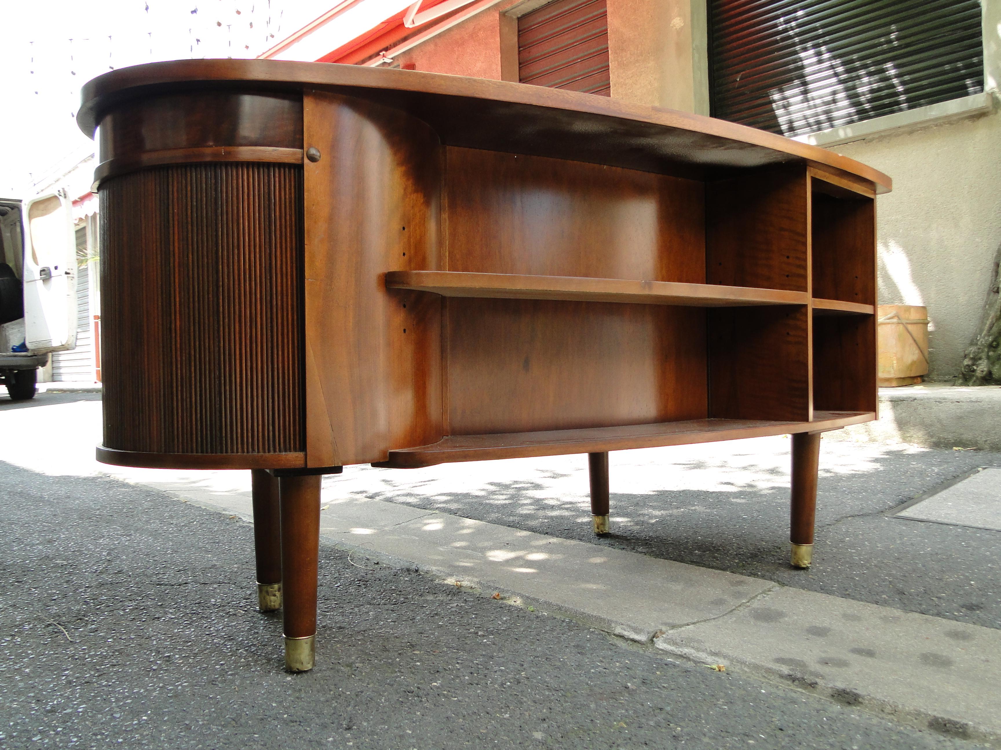 Kai Kristiansen Vintage Mid-Century Bean Walnut Desk Danemark 7