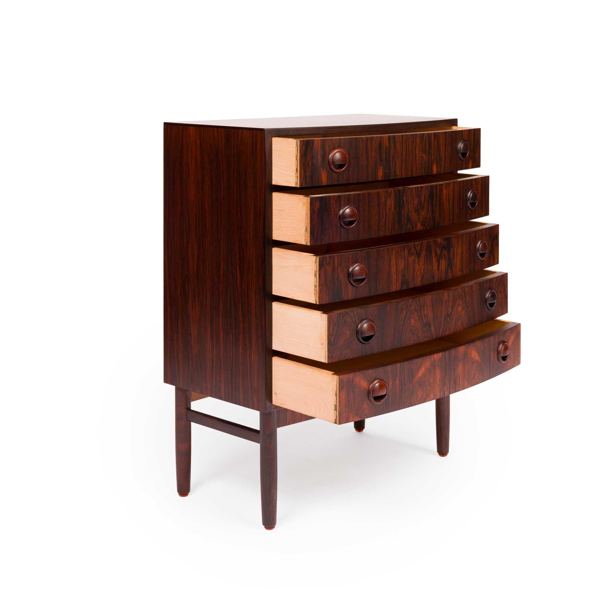 Mid-Century moderno Cassettiera d'epoca in legno di palissandro Kai Kristiansen  / Comò / Tavolo da ingresso 1960 in vendita
