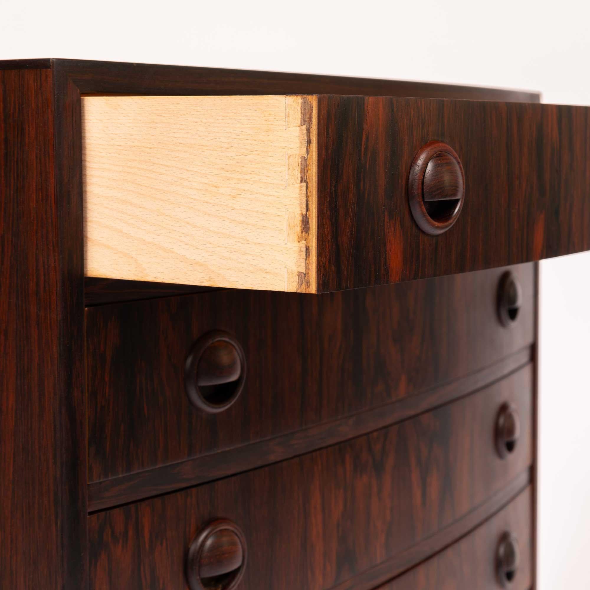 XX secolo Cassettiera d'epoca in legno di palissandro Kai Kristiansen  / Comò / Tavolo da ingresso 1960 in vendita