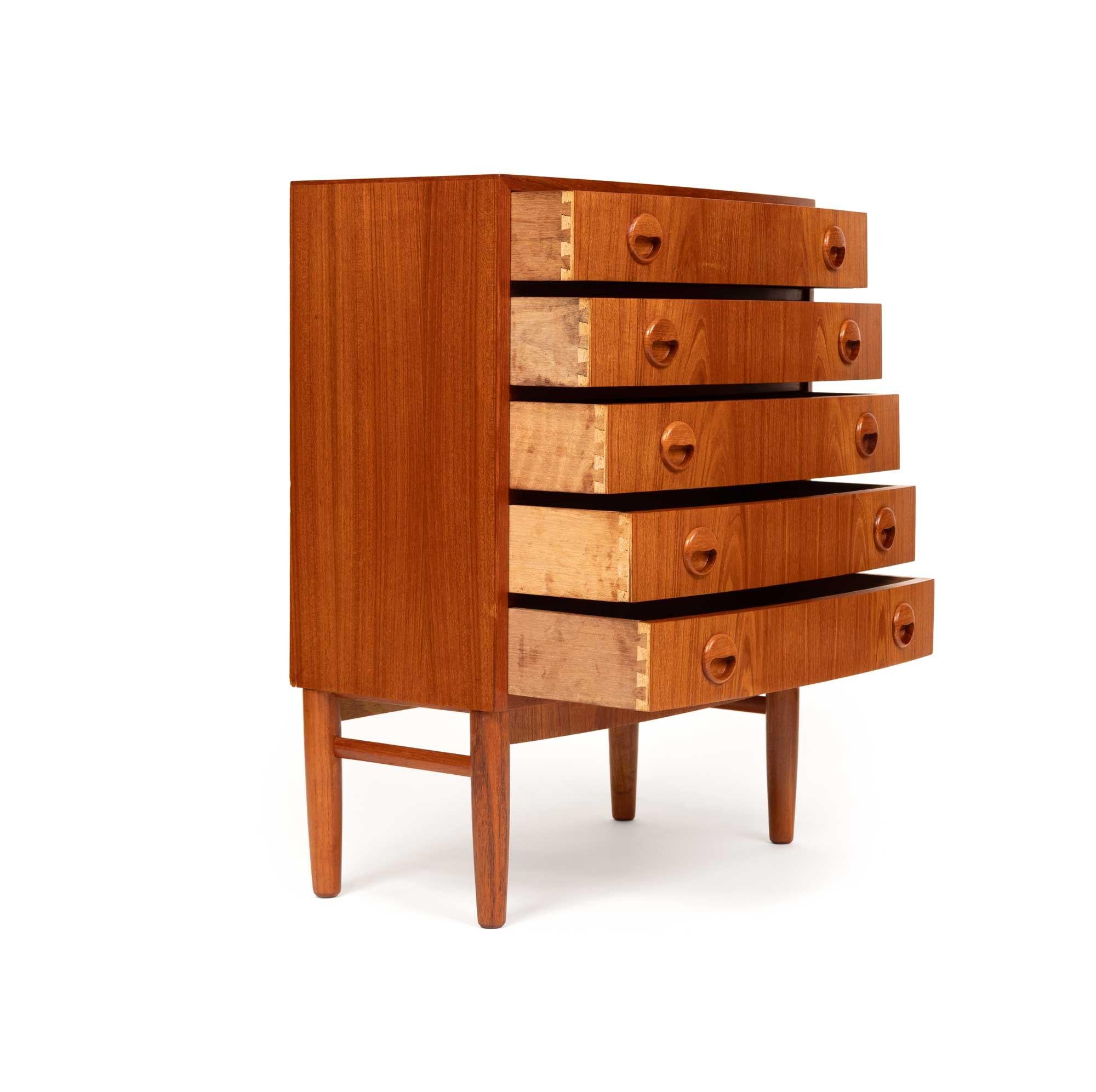 Danese Vintage Kai Kristiansen Teak Entry Chest / Nightstand 1960s in vendita