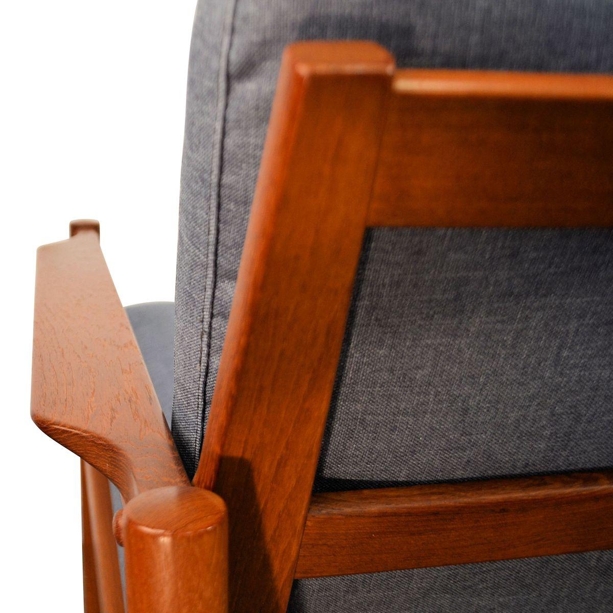 Mid-20th Century Vintage Kai Kristiansen Teak Lounge Chairs, Set of 2