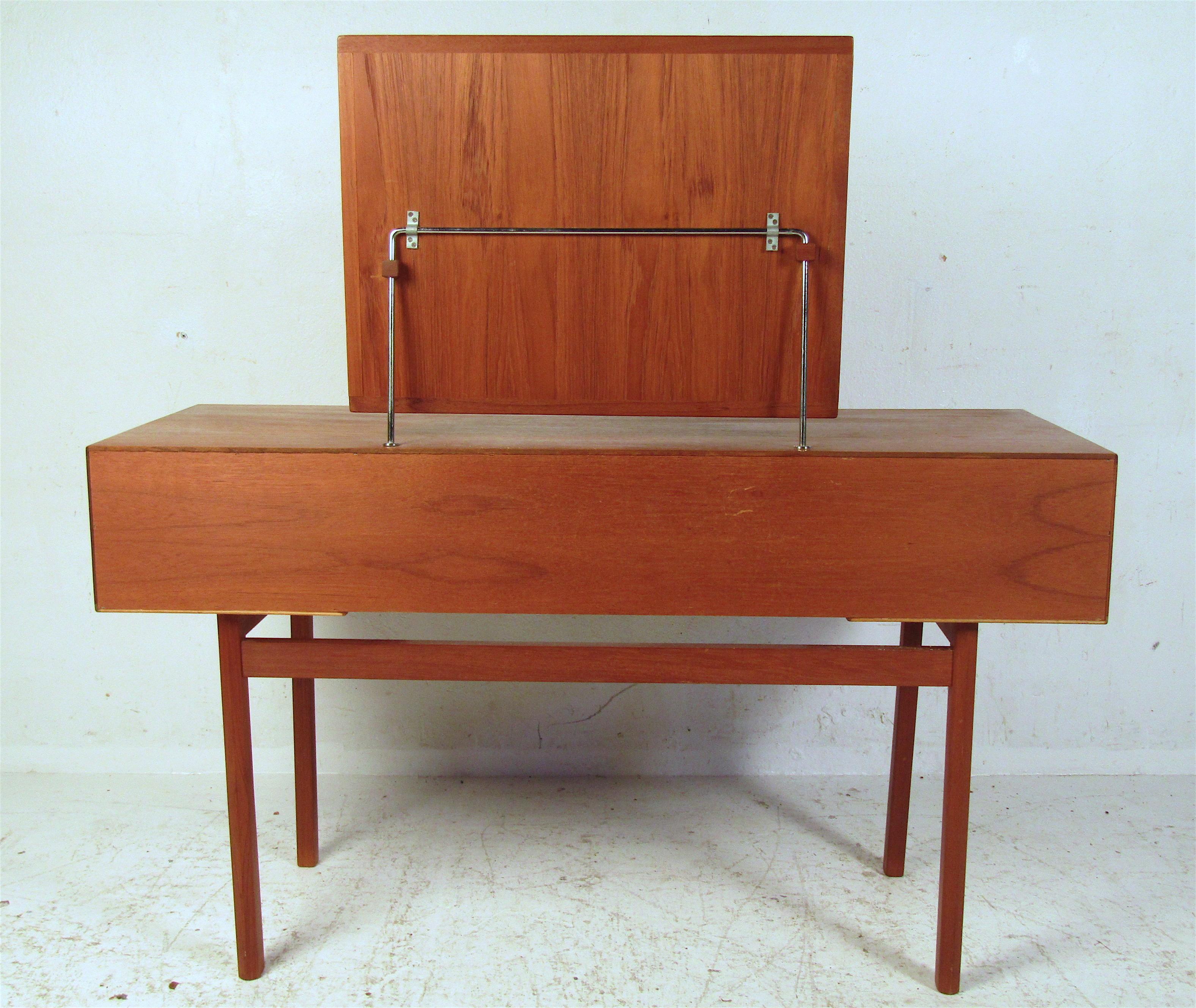 Mid-Century Modern Vintage Kai Kristiansen Vanity Table and Stool by Aksel Kjersgaard