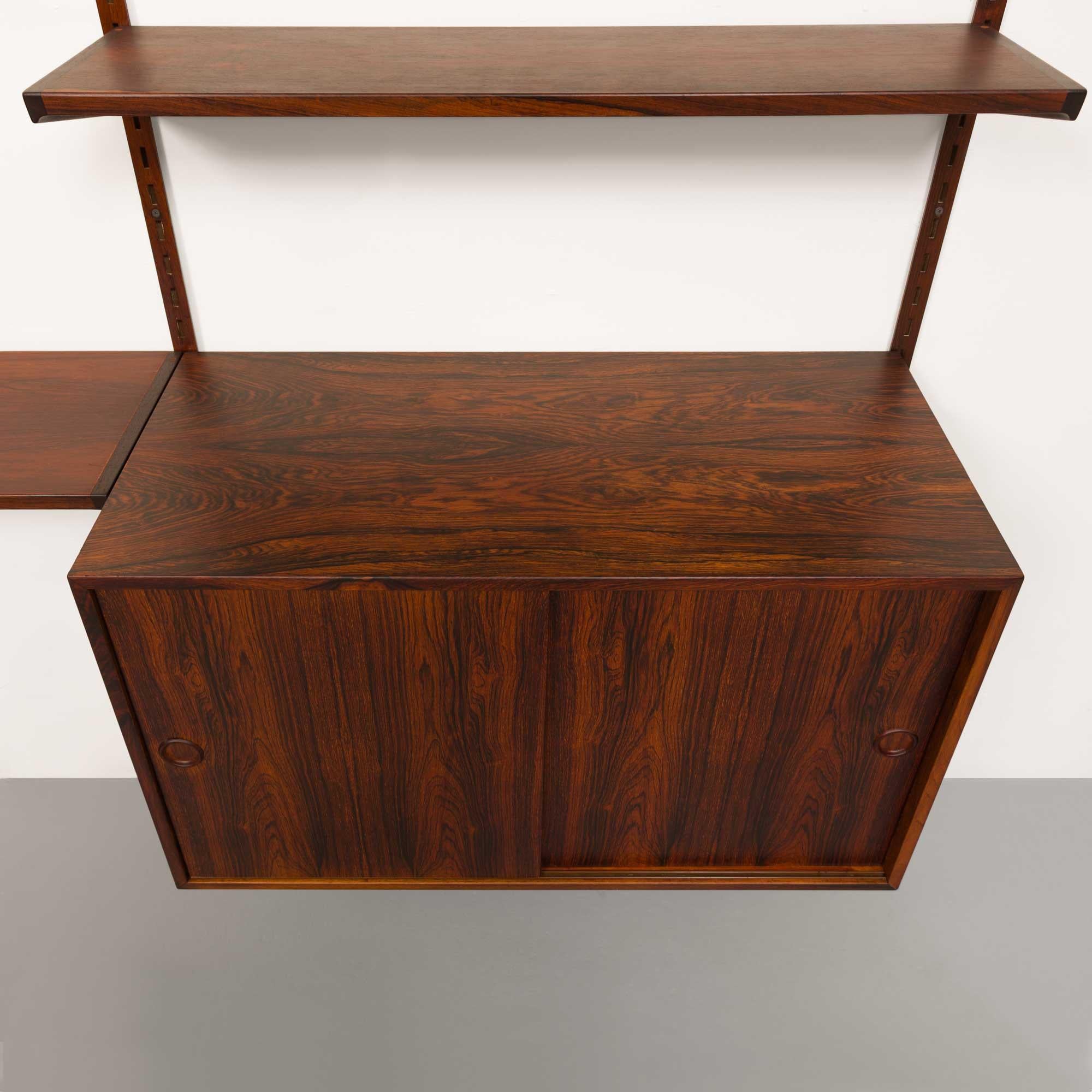 Mid-Century Modern Vintage Kai Kristiansen's FM Reolsystem Shelving System in Rosewood 1960s For Sale