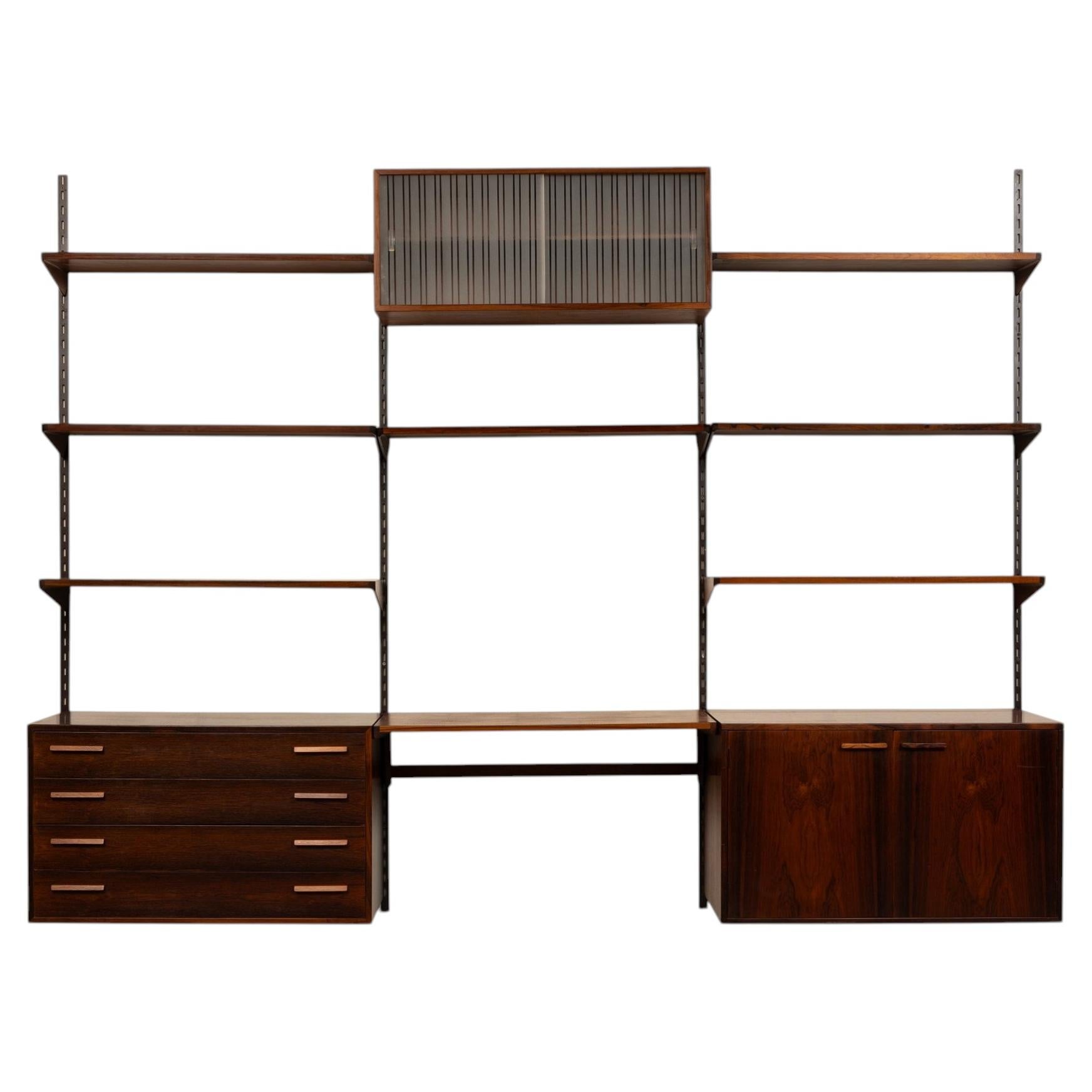Vintage Kai Kristiansen's FM Reolsystem Shelving System in Rosewood 1960s