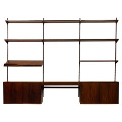 Vintage Kai Kristiansen's FM Reolsystem Shelving System w/ Desk in Rosewood 1960