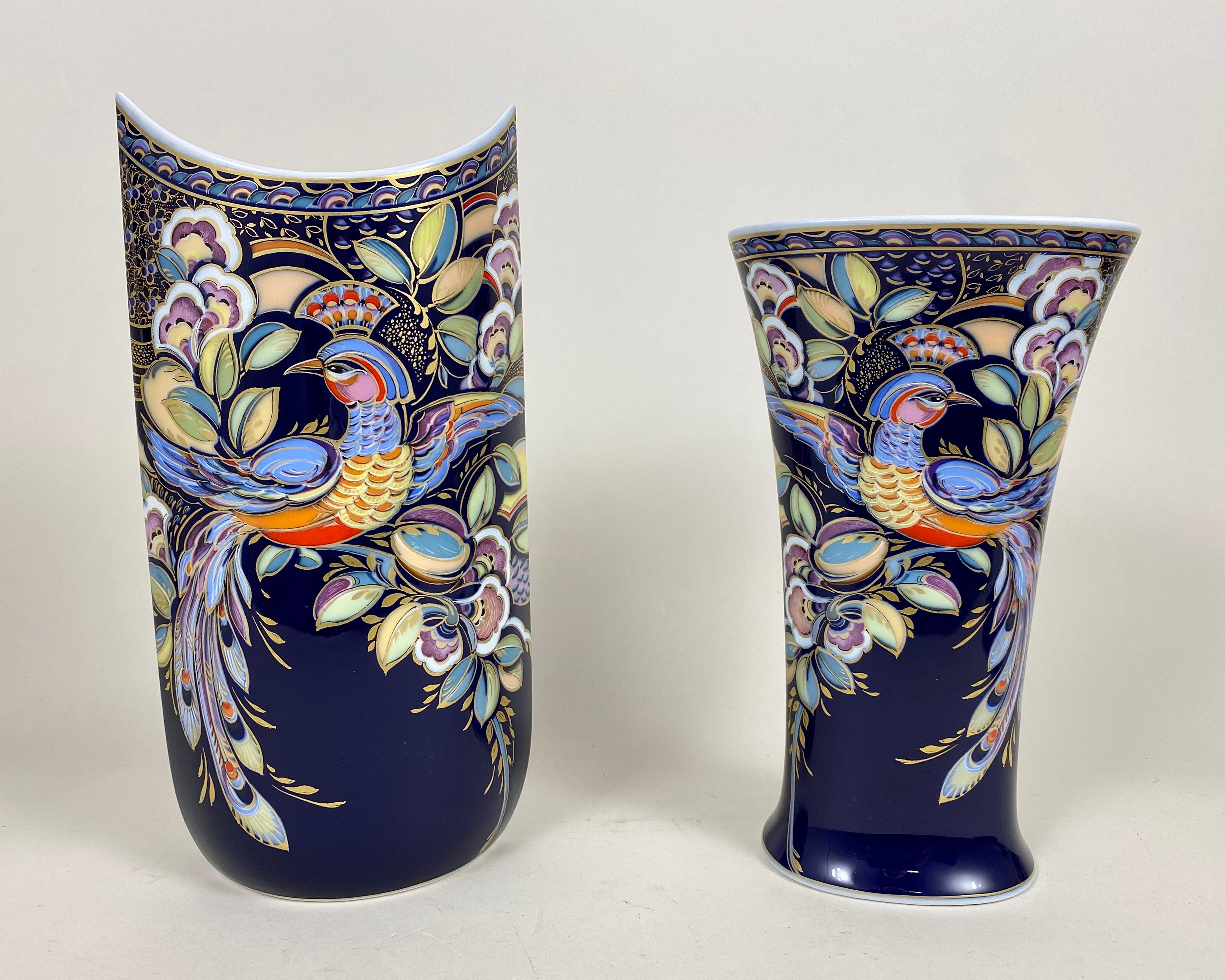 Vintage Kaiser-Vase im Vintage-Design Nossek-Porzellan „Caribbean“ Deutschland, 1980er Jahre im Angebot 1