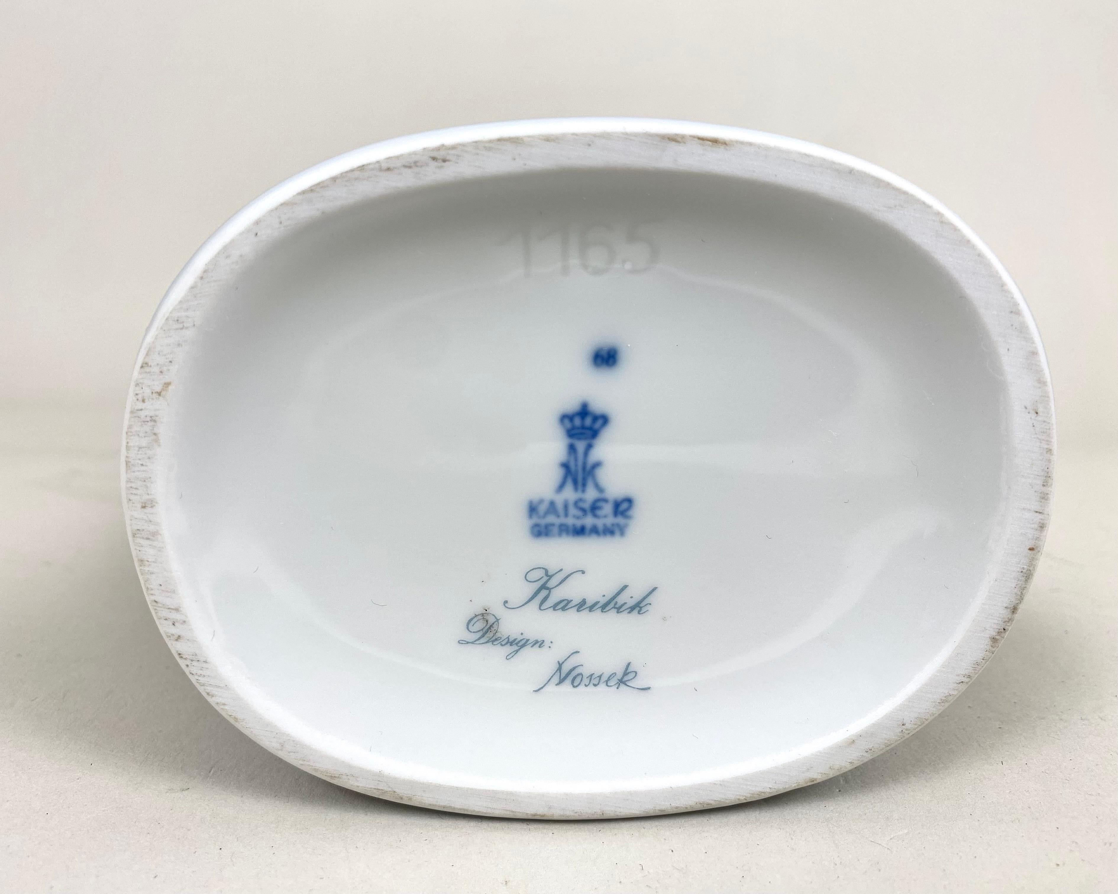 Vintage Kaiser-Vase im Vintage-Design Nossek-Porzellan „Caribbean“ Deutschland, 1980er Jahre im Angebot 4