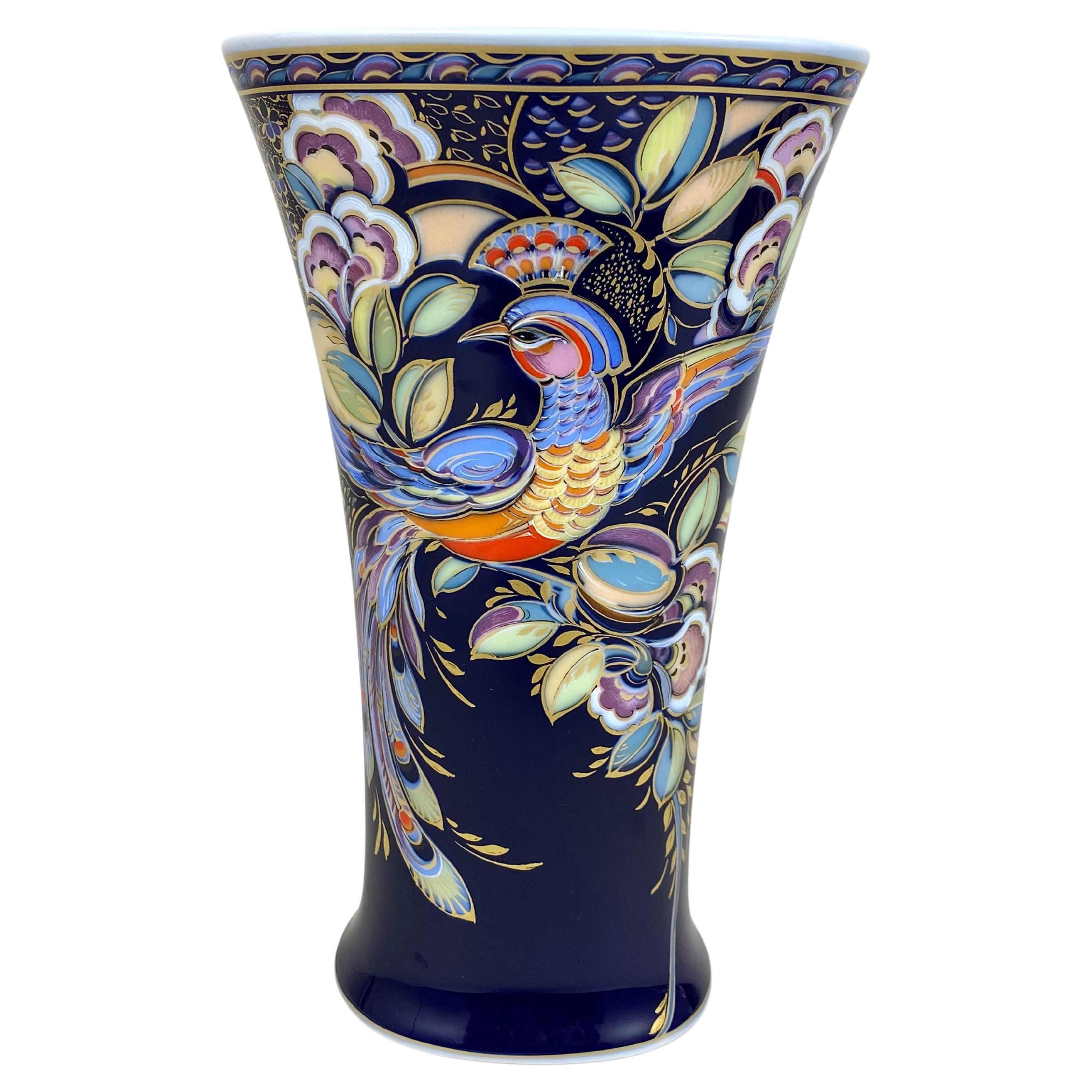 Vintage Kaiser-Vase im Vintage-Design Nossek-Porzellan „Caribbean“ Deutschland, 1980er Jahre