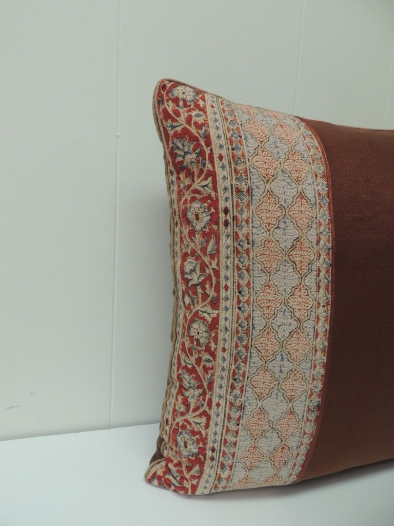 Vintage Kalamkari Indian Square Decorative Pillow At 1stdibs