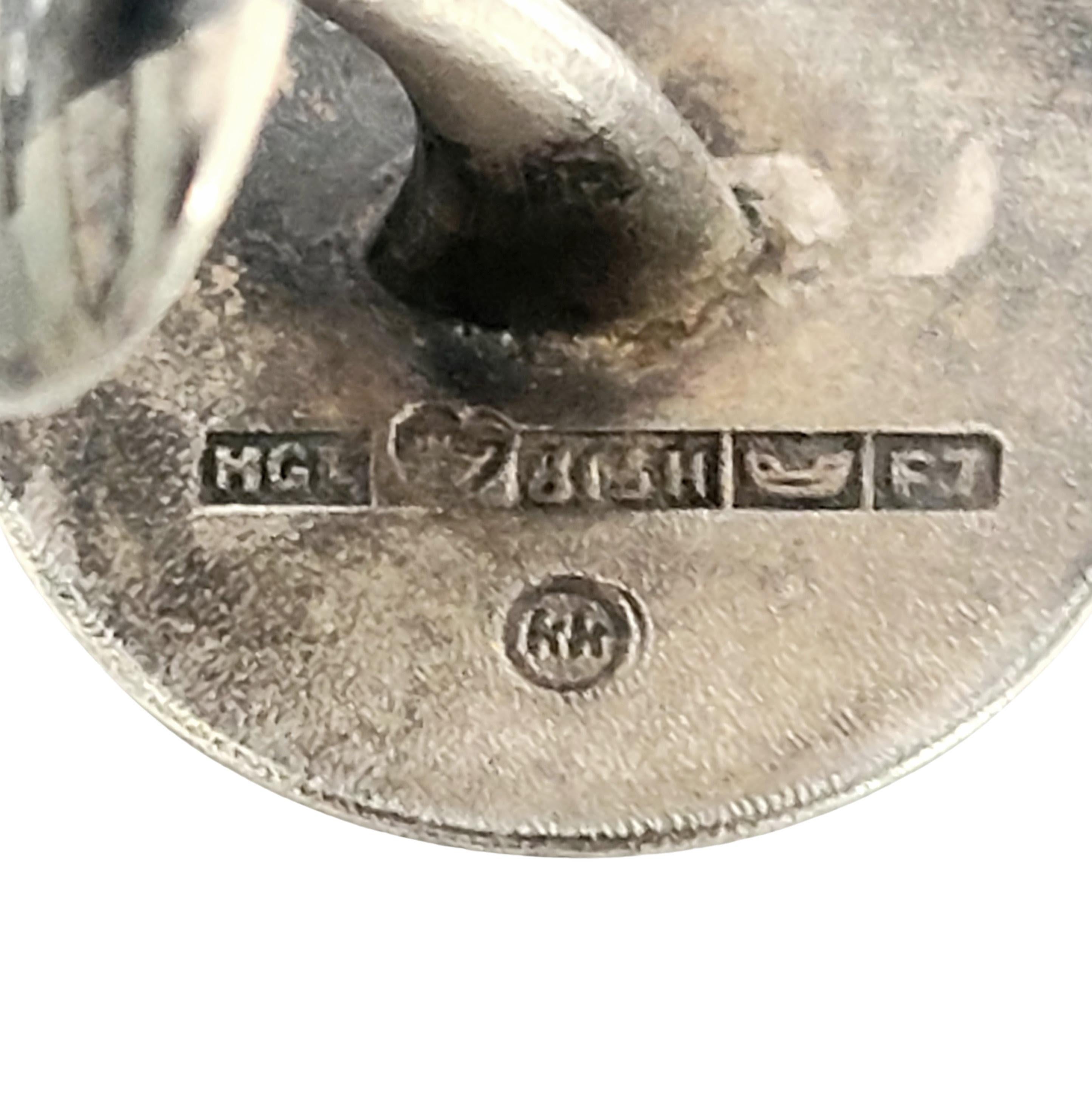 Men's Vintage Kalevala Koru Finland 813 Silver Cufflinks