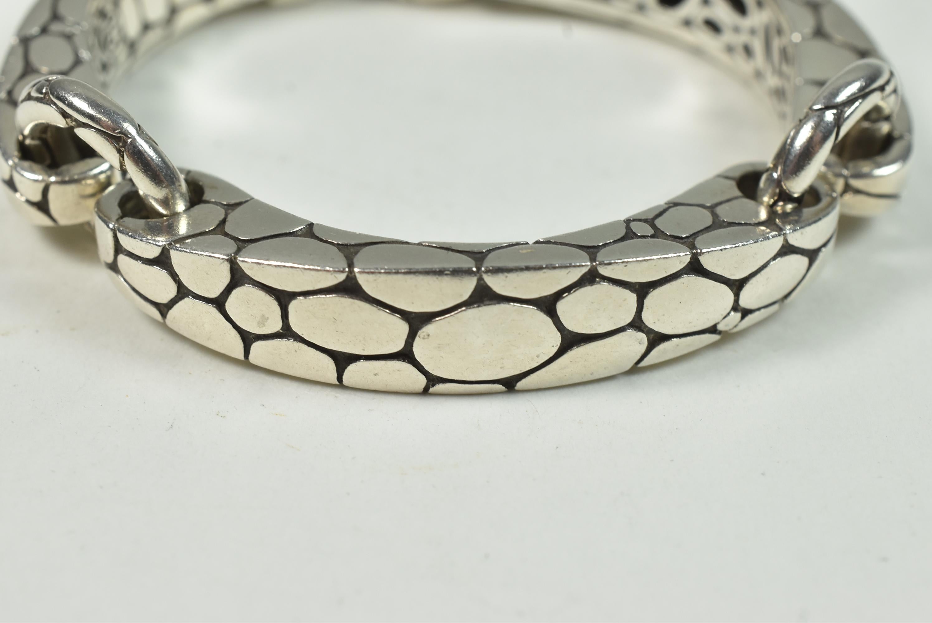 Bracciale vintage in argento sterling Kali Pebble di John Hardy. Ottime condizioni. Misura 7