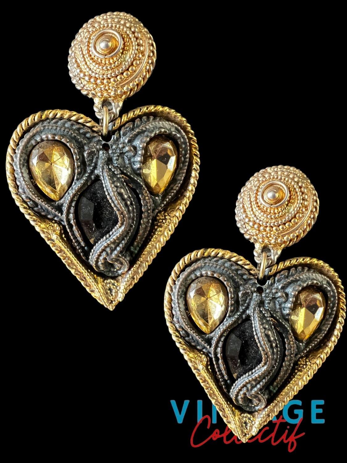 Vintage Kalinger earrings In Good Condition For Sale In BÈGLES, FR