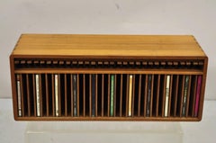 Vintage Kalmar Teakholz Mid Century Modern 30 Slot CD Rack Holder Organizer (B)