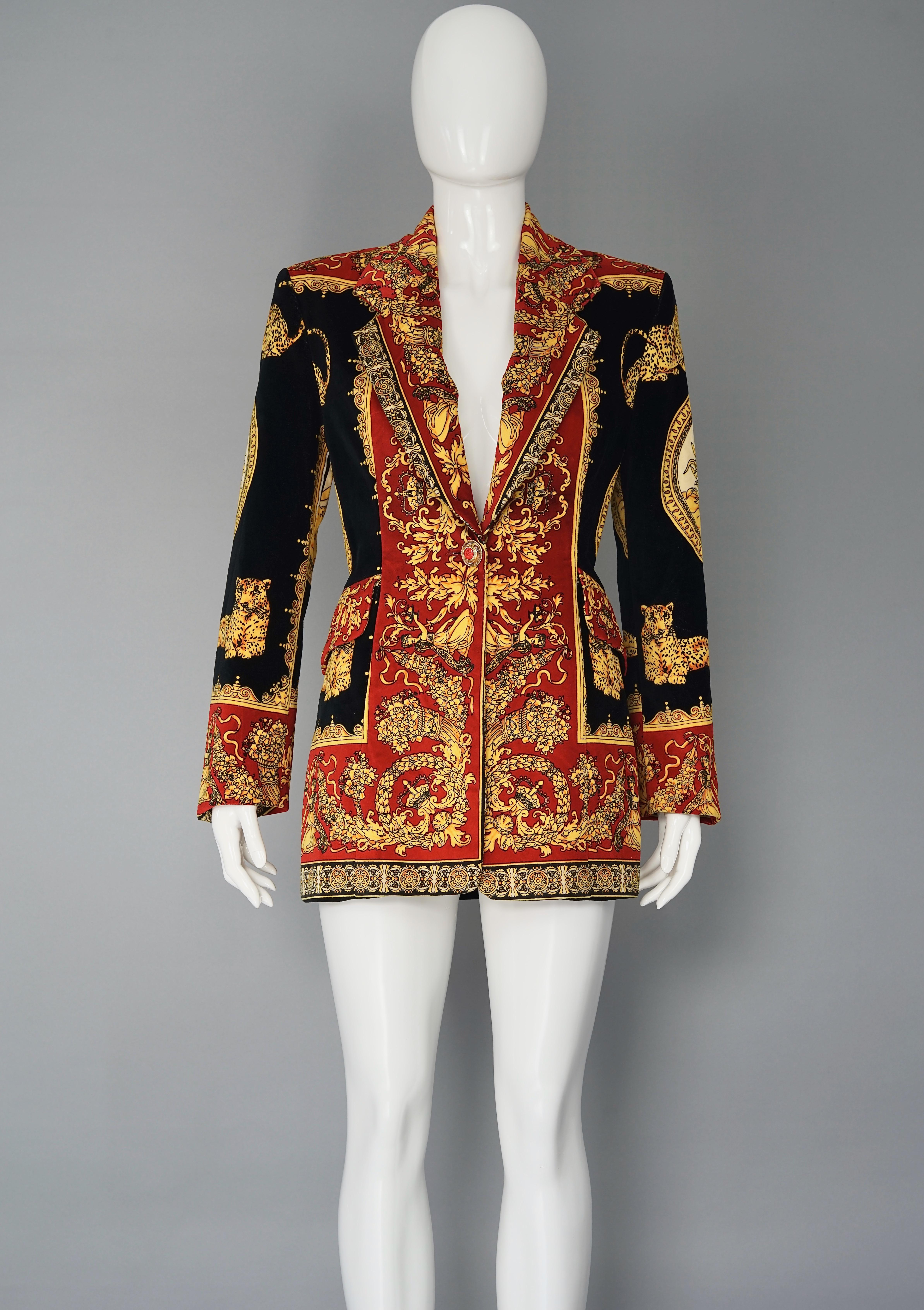 Vintage KAMOSHO PARIS Velvet Opulent Baroque Jacket

