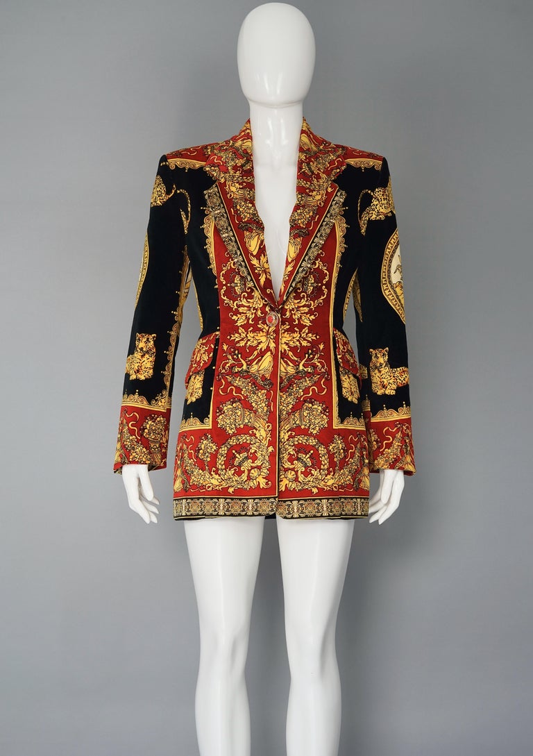 Vintage KAMOSHO PARIS Velvet Opulent Baroque Jacket