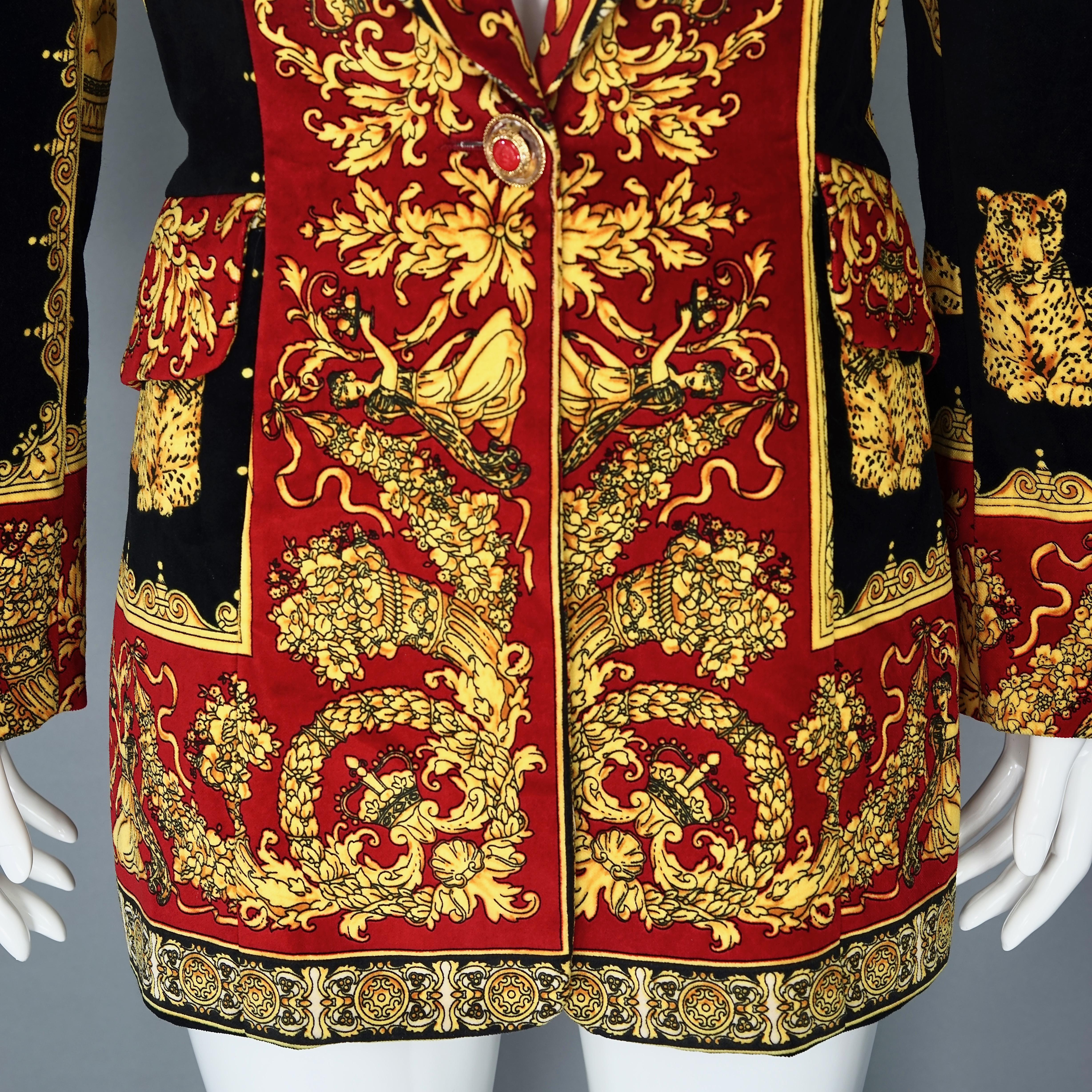 Women's Vintage KAMOSHO PARIS Velvet Opulent Baroque Jacket