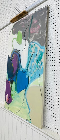 Vintage Kandinsky Style Abstract Painting E. Miller